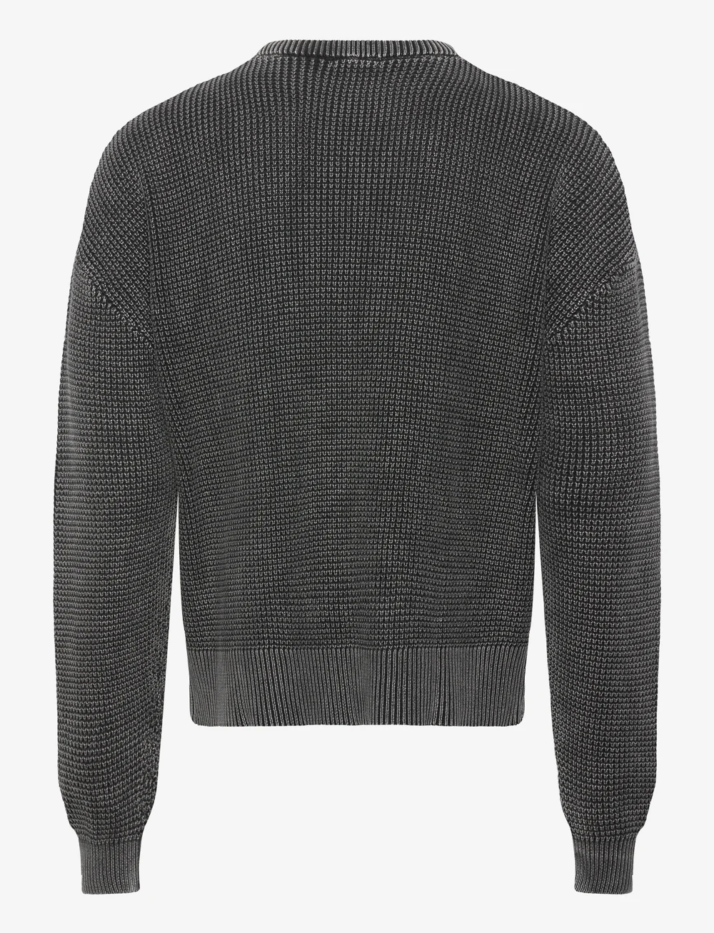 Weekday - Boxy Cotton Sweater - rundhals - black wash - 1