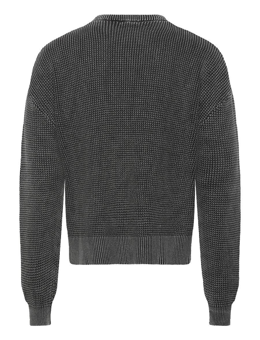 Weekday - Boxy Cotton Sweater - rundhals - black wash - 1