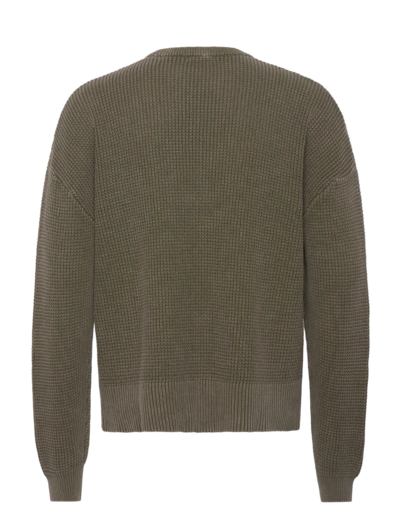 Weekday - Boxy Cotton Sweater - rund hals - washed khaki - 1