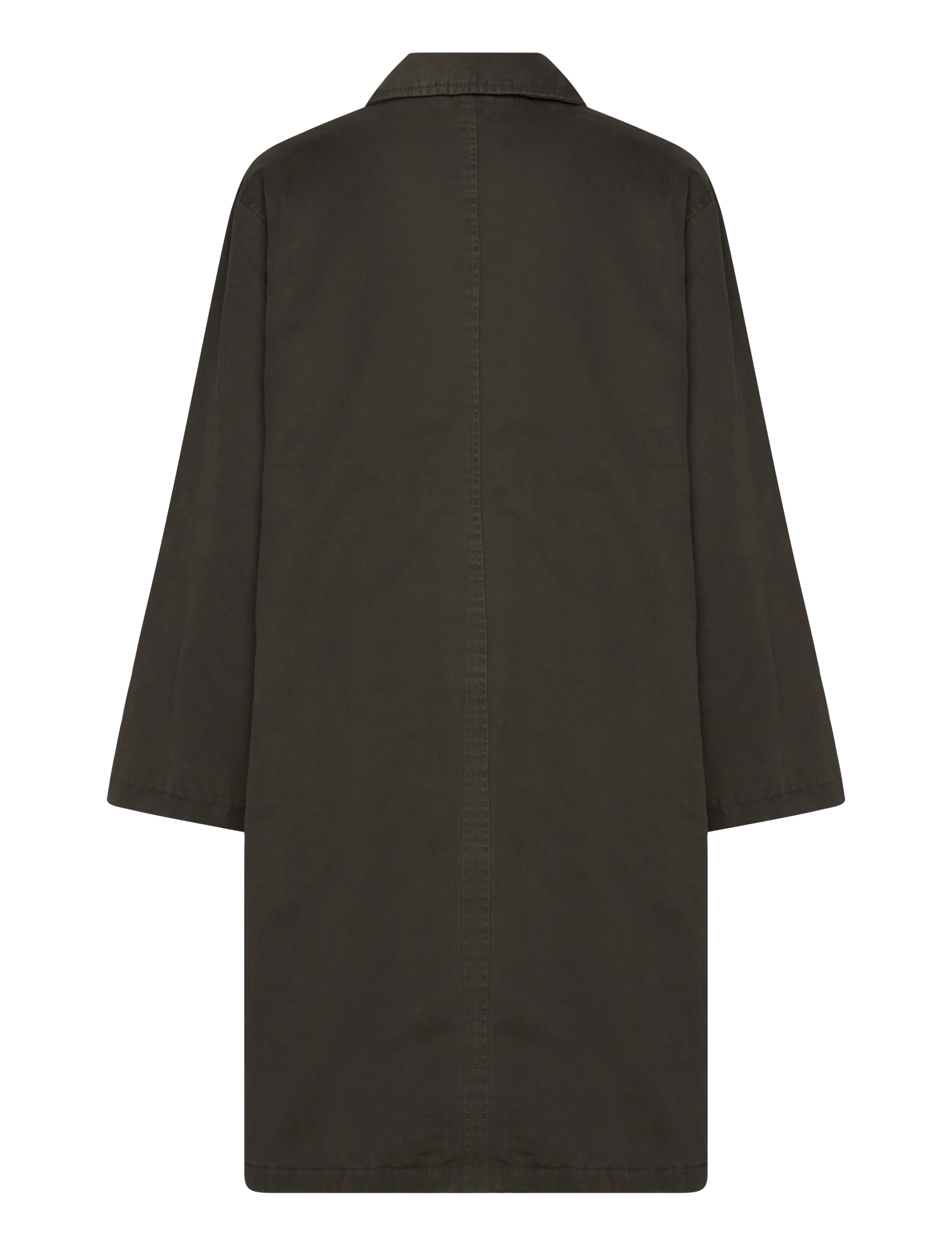 Weekday - Loose Fit Canvas Car Coat - winter jackets - grey dark - 1