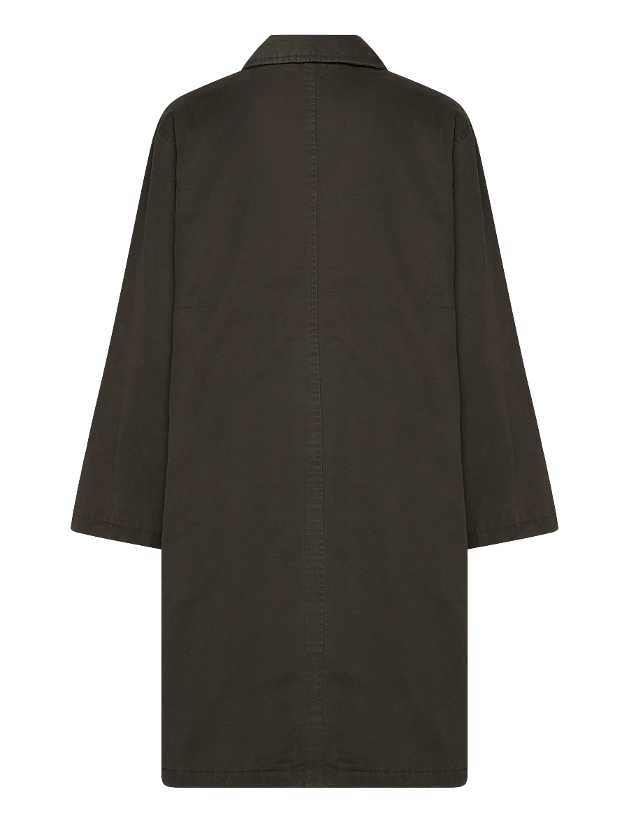 Weekday - Loose Fit Canvas Car Coat - talvejoped - grey dark - 1