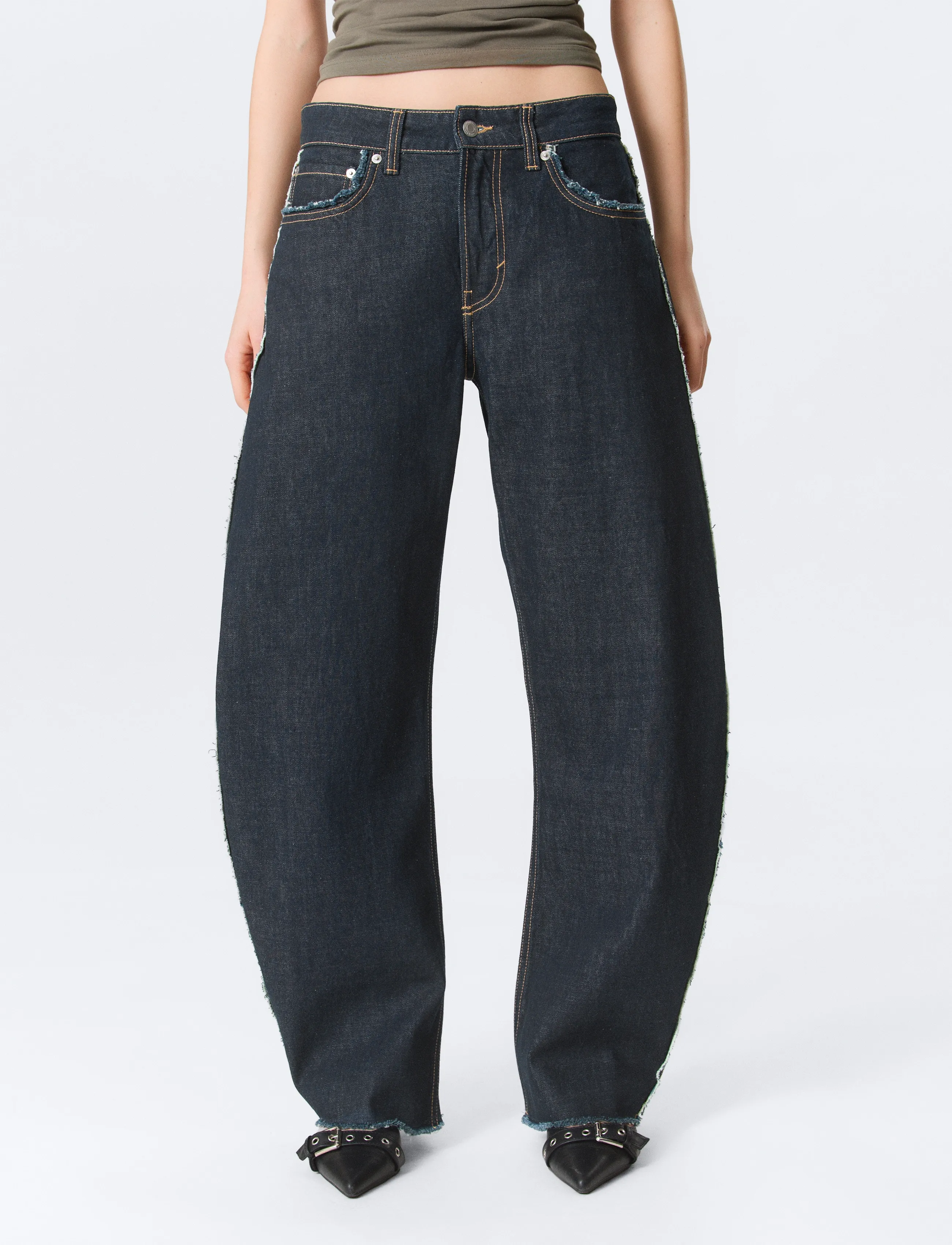 Weekday - Abell Mid Rise Regular Barrel Leg Jeans - barrel jeans - blue rinse - 3
