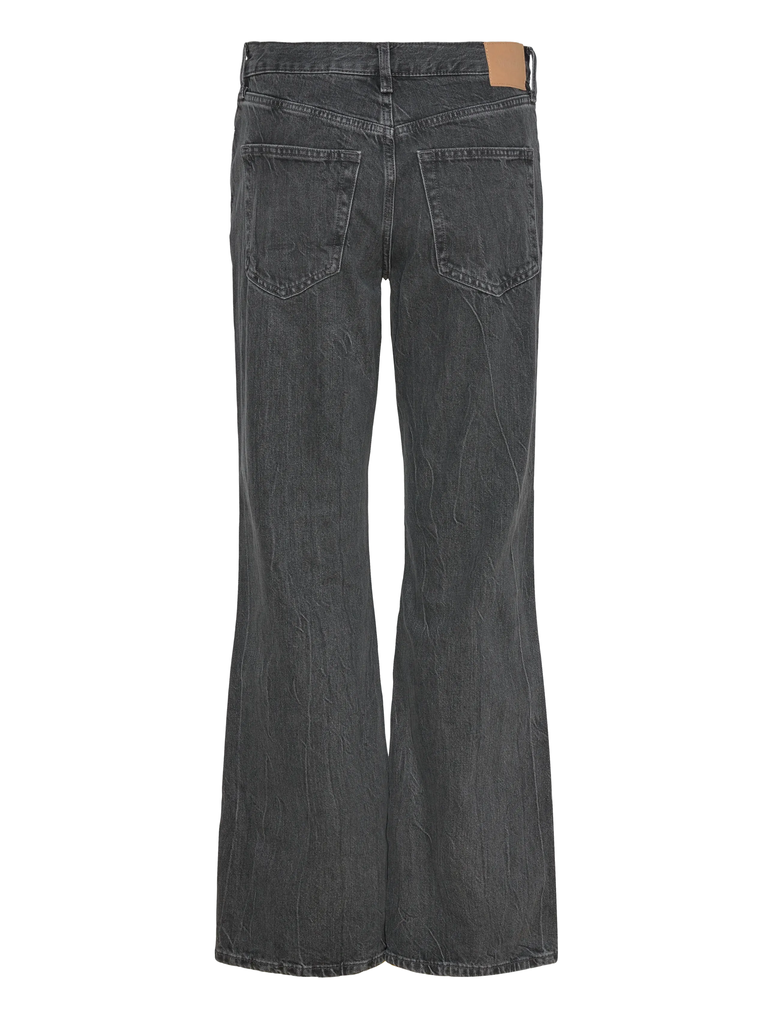 Weekday - Helix Low Rise Relaxed Flared Leg Jeans - hosen mit weitem bein - risso black - 1