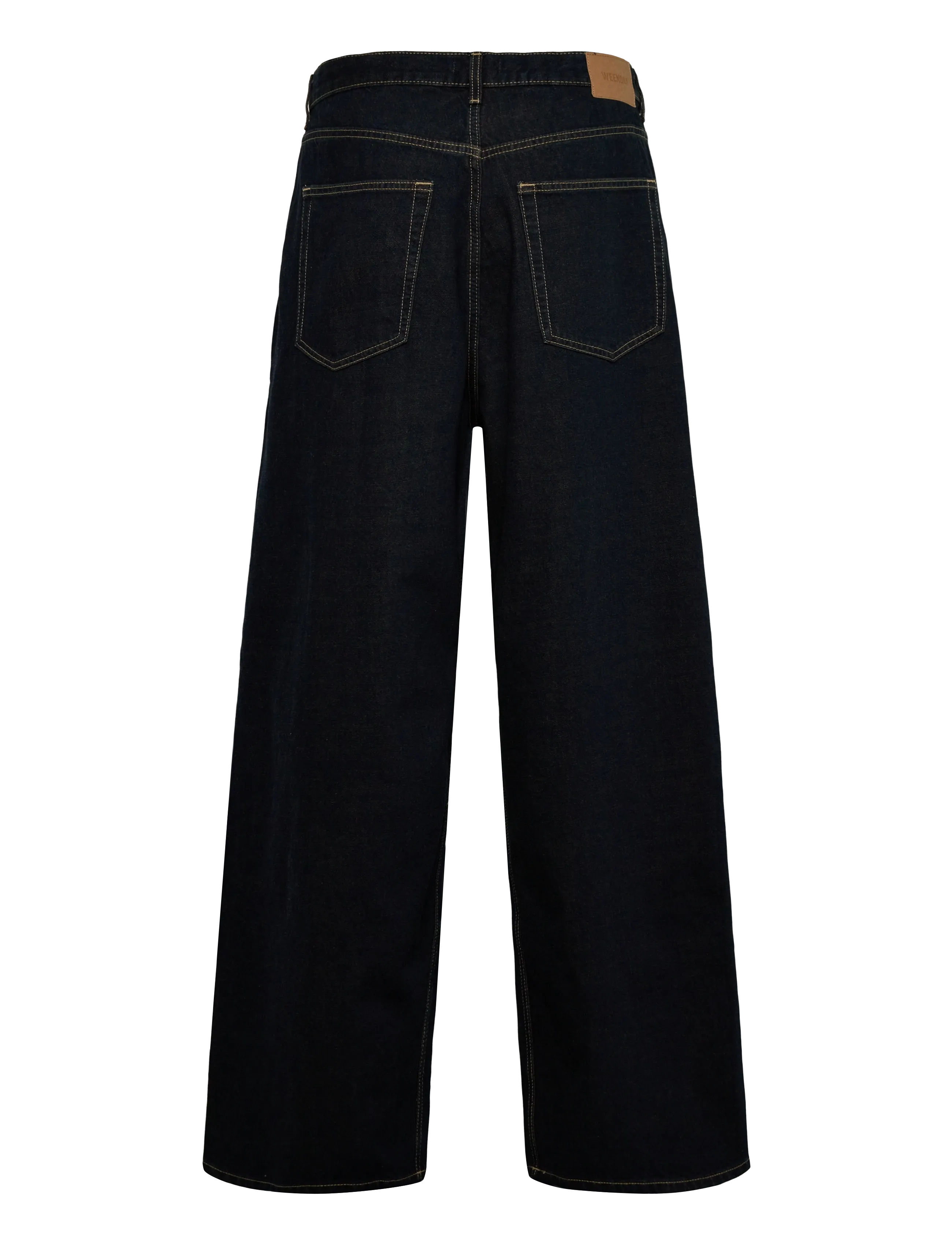 Weekday - Pleated Loose Baggy Leg Jeans - loose jeans - emerald rinse - 1