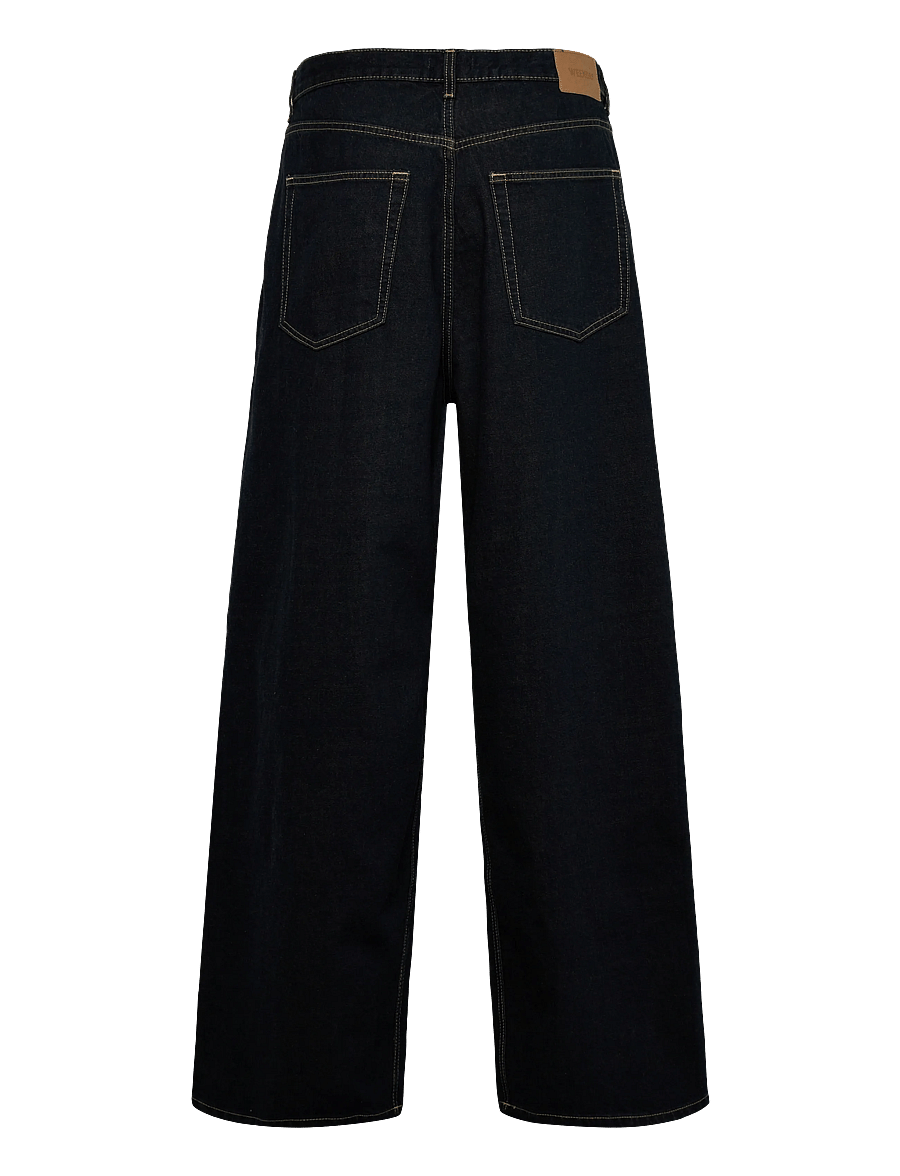 Weekday - Pleated Loose Baggy Leg Jeans - weite jeans - emerald rinse - 1