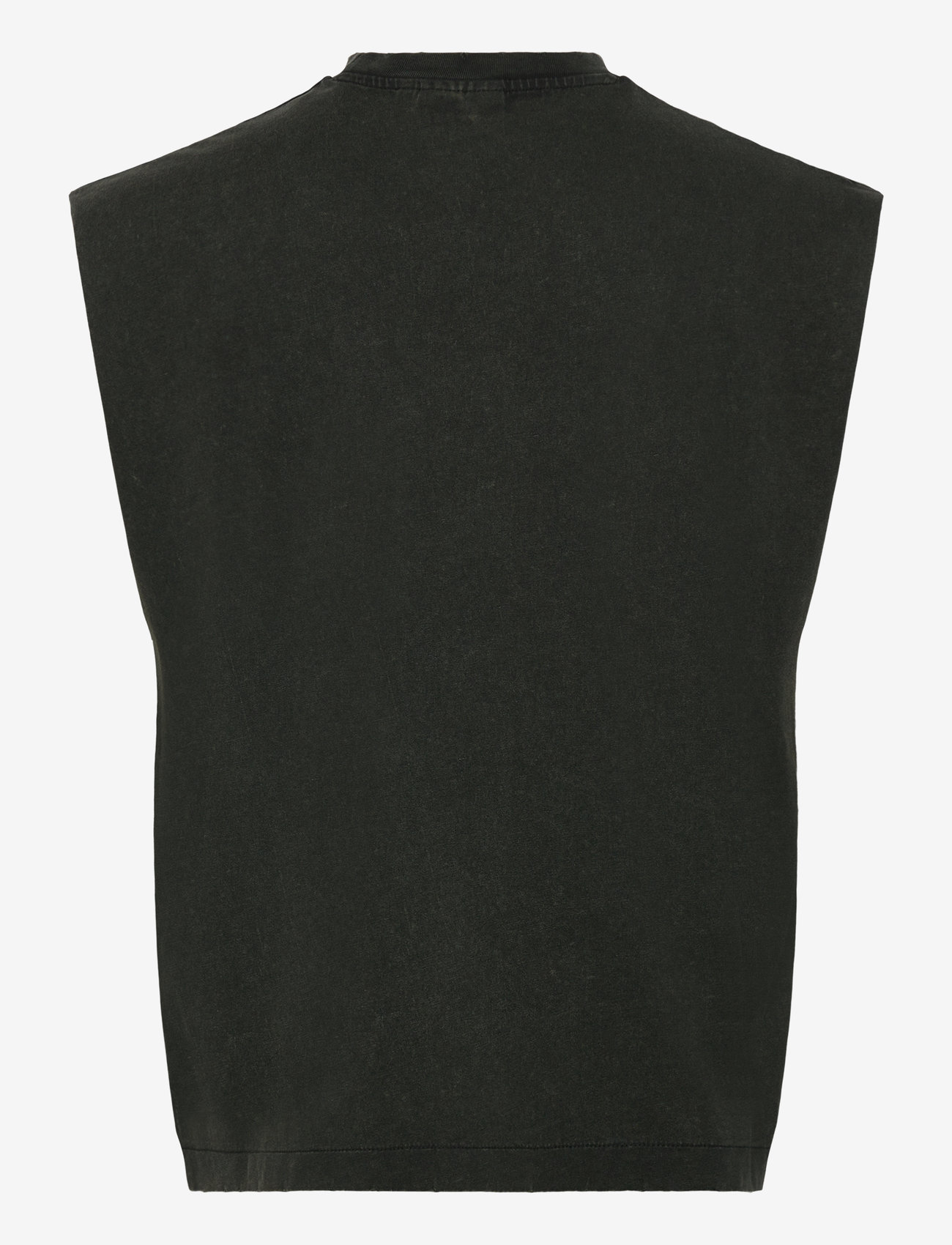Weekday - Loose Fit Raw Hem Square Tank Top - black - 1