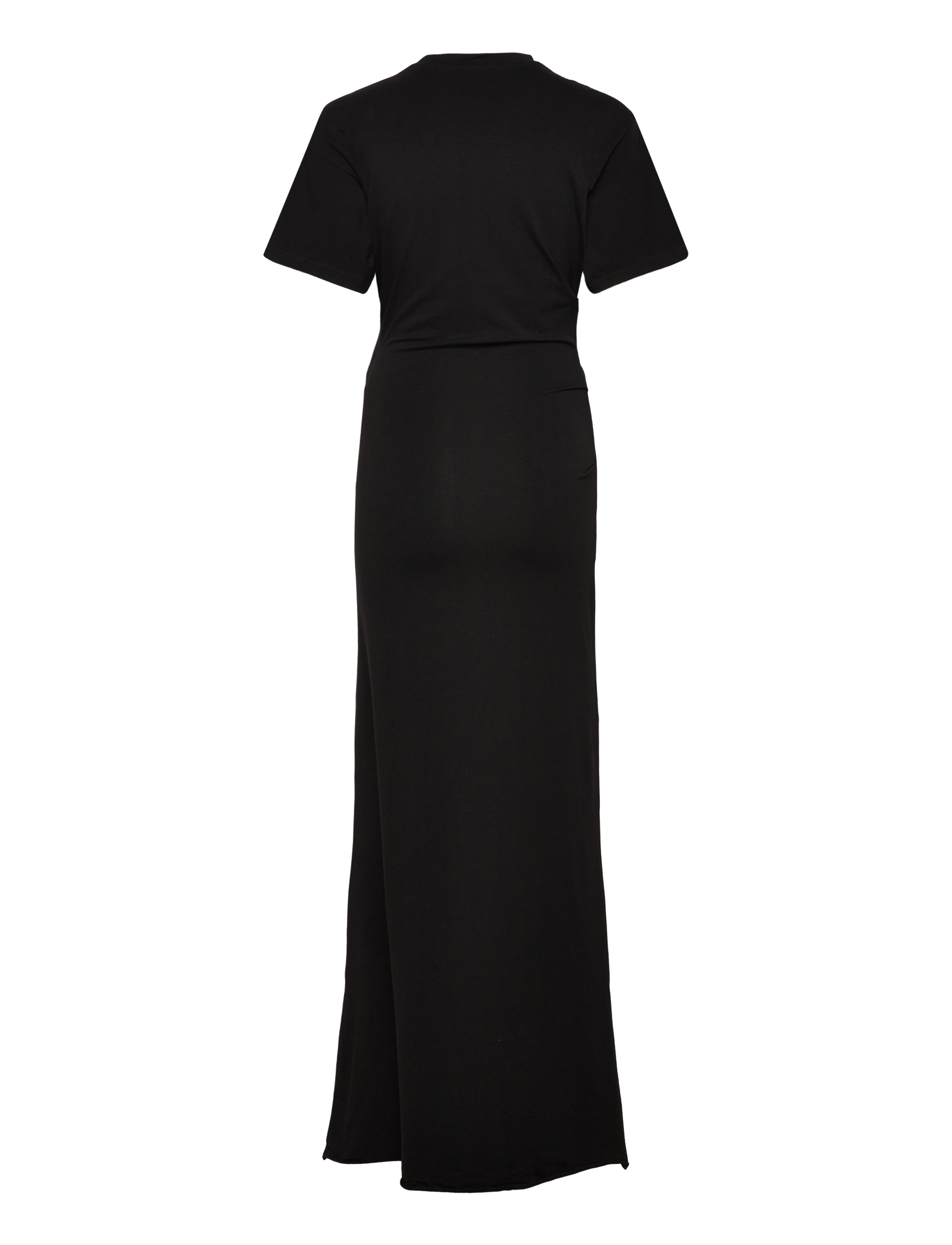 Weekday - Gathered Short-Sleeved Maxi Dress - maxi kjoler - black - 1