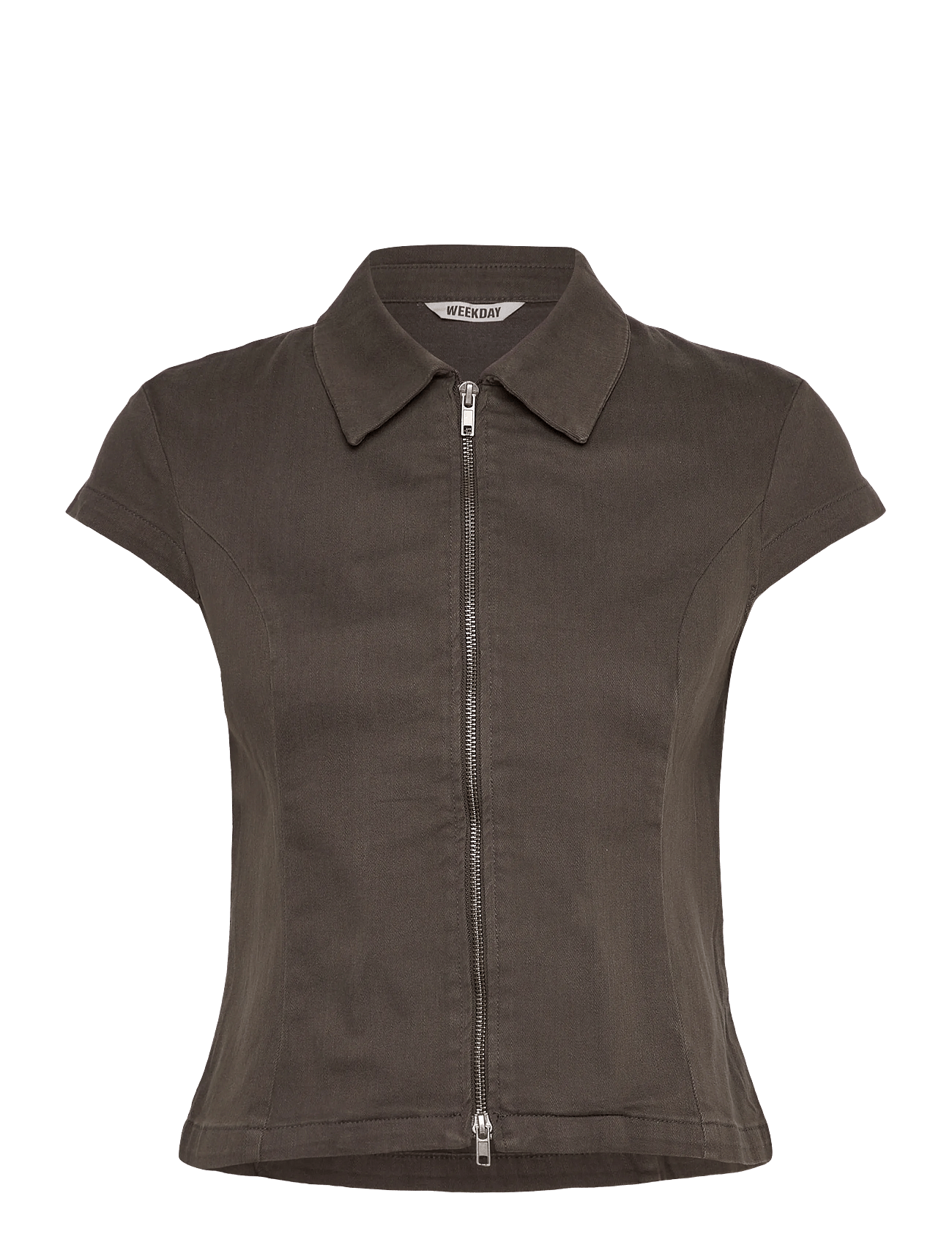 Weekday - Fitted Short-Sleeved Zip Top