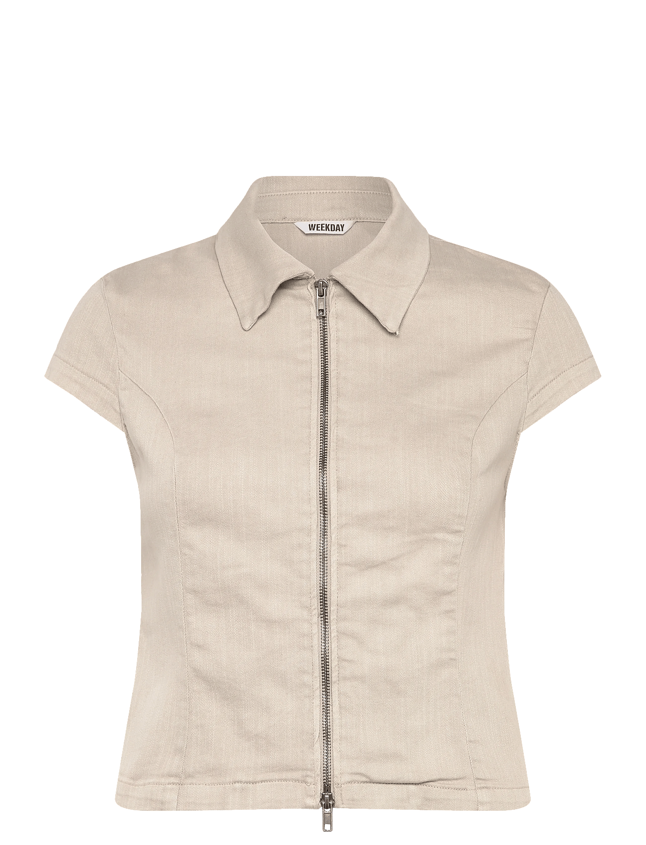 Weekday - Fitted Short-Sleeved Zip Top