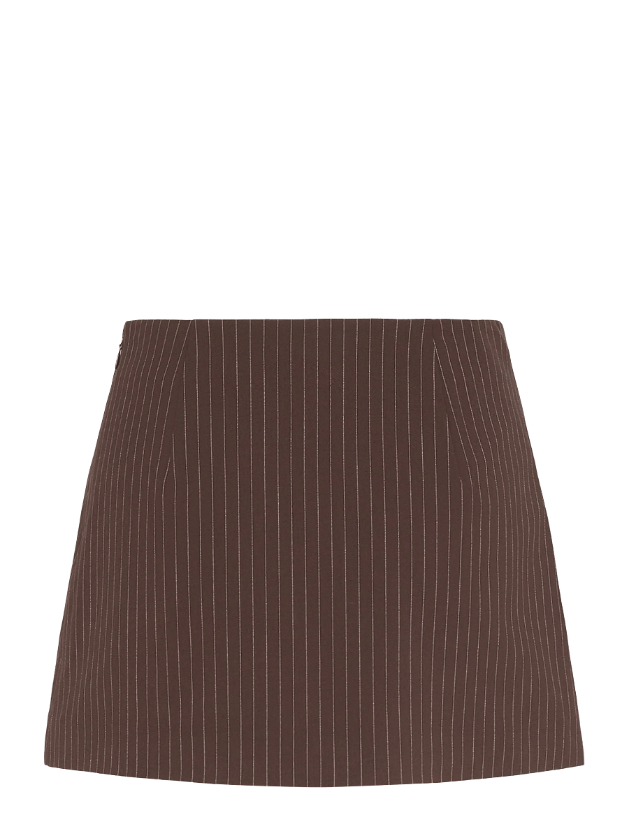 Weekday - Mini Skirt - korte nederdele - dark brown pinstripe - 1
