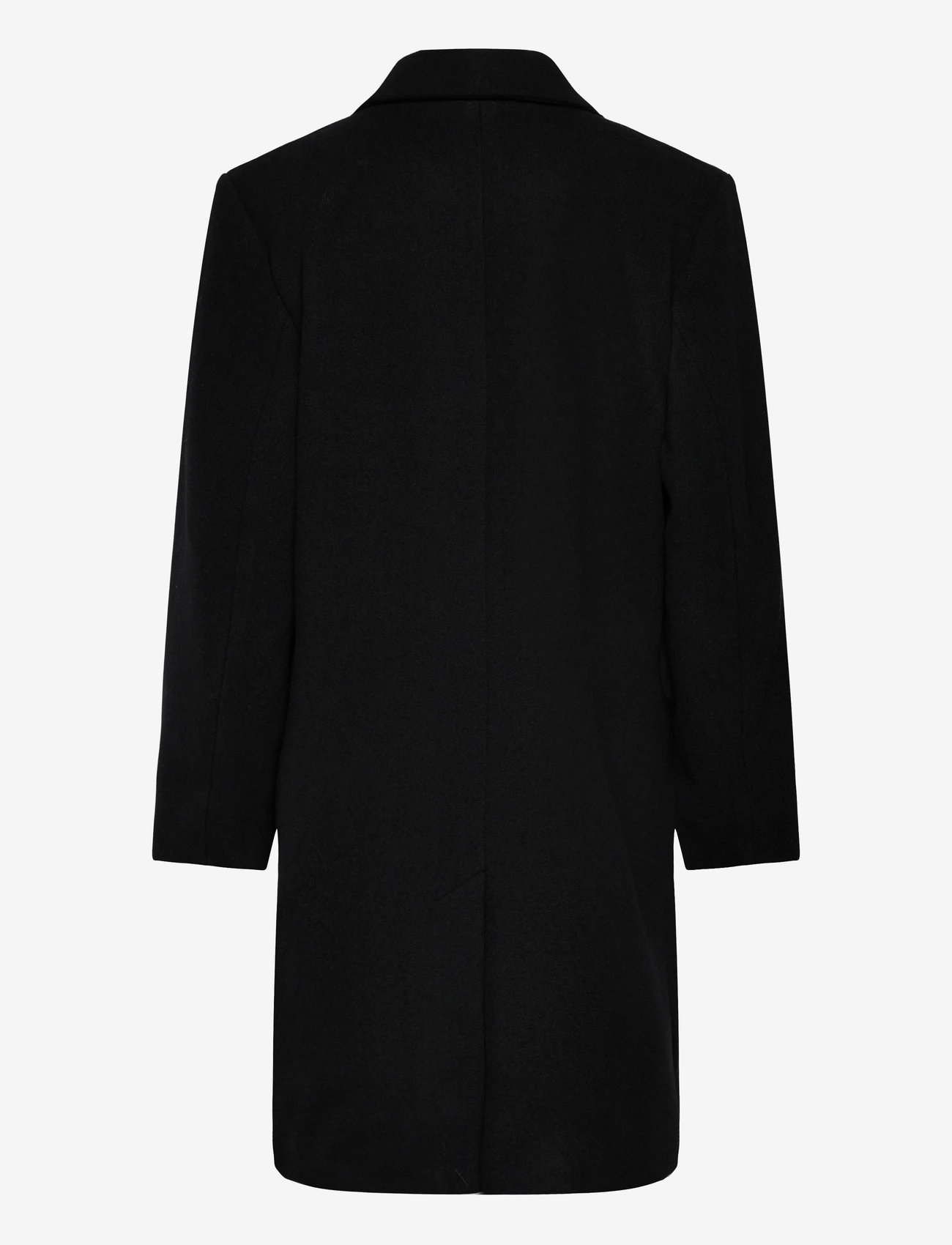 Weekday - Oversized Knee-Length Wool-Blend Coat - villased mantlid - black - 1