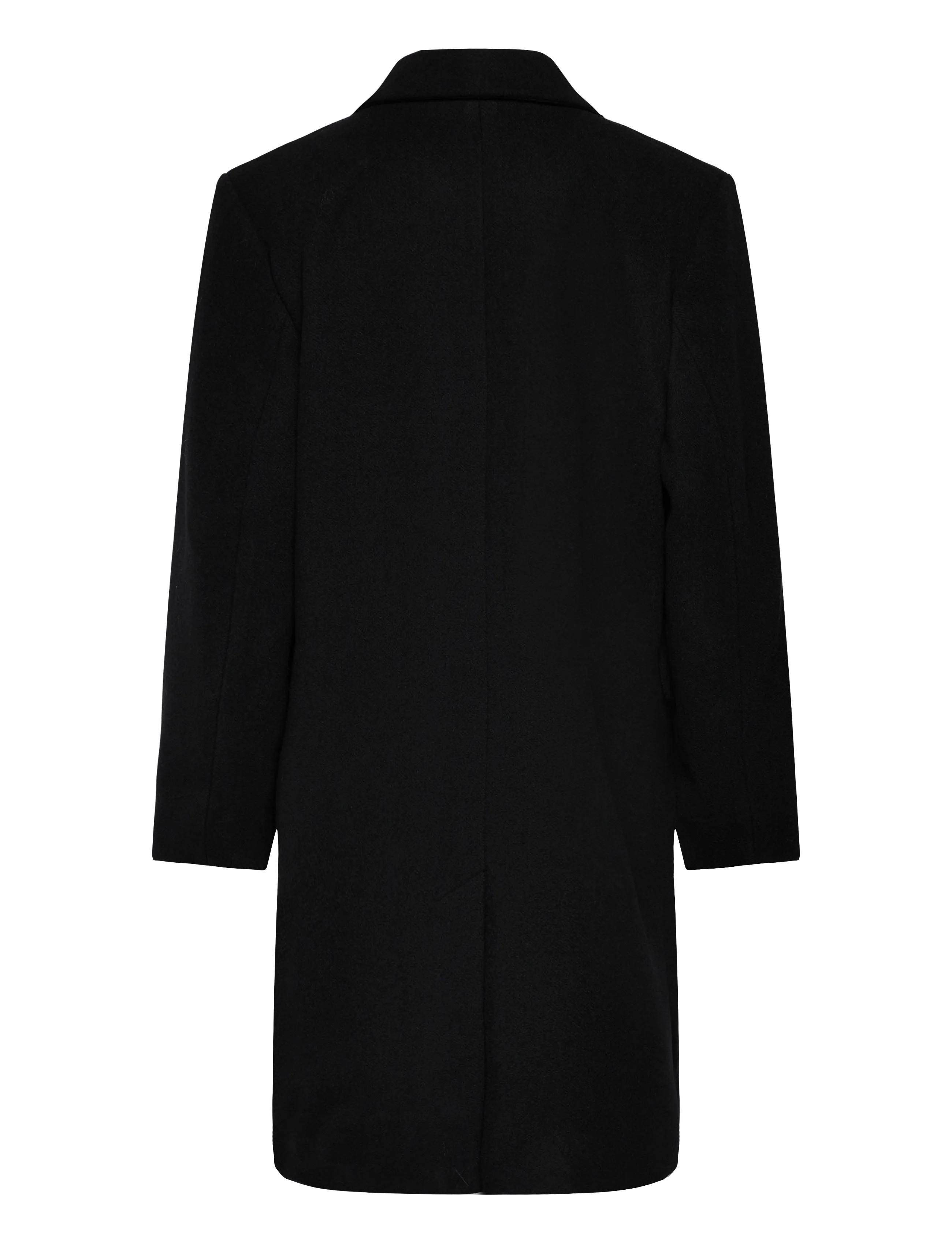 Weekday - Oversized Knee-Length Wool-Blend Coat - winterjacken - black - 1