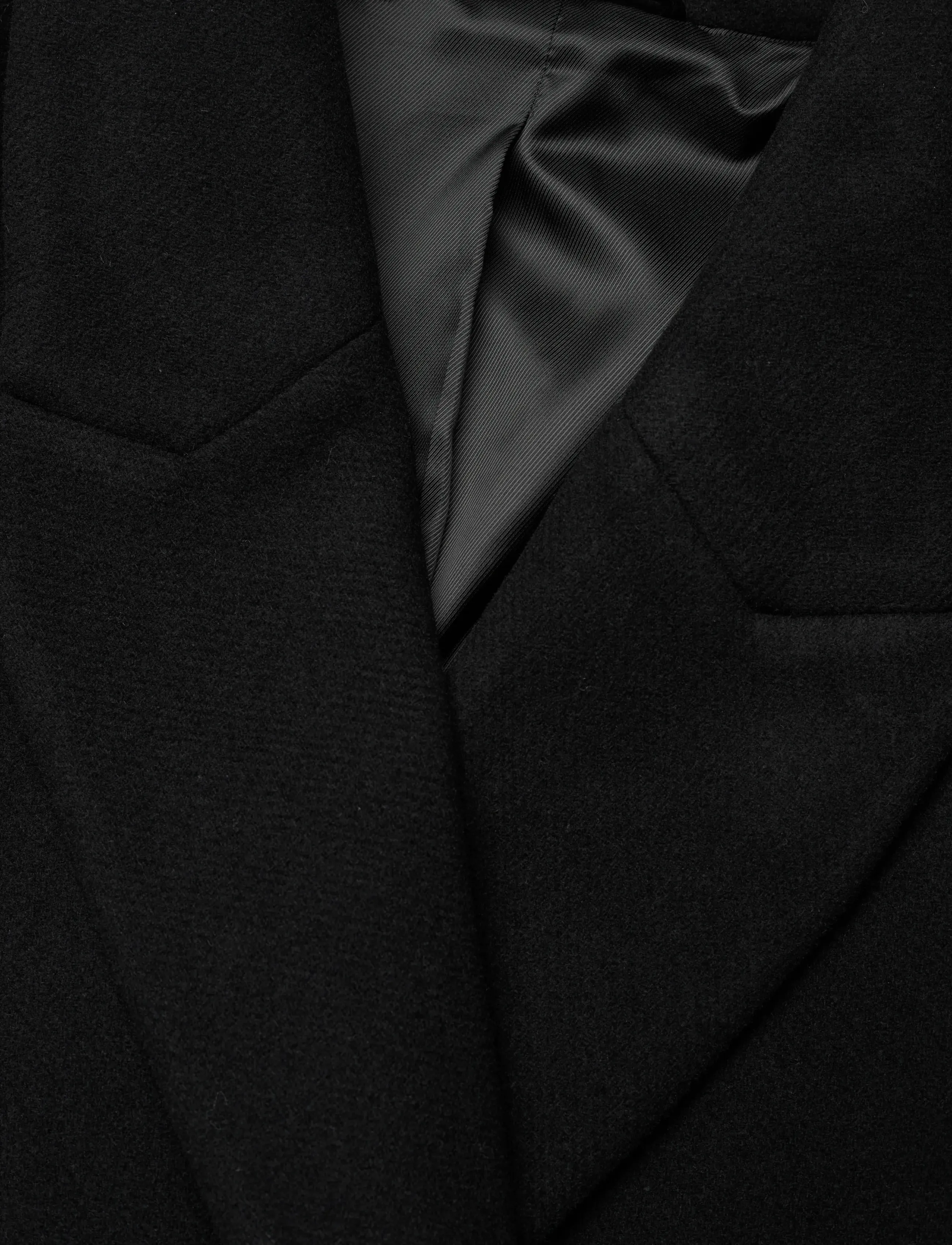 Weekday - Oversized Knee-Length Wool-Blend Coat - winterjacken - black - 2