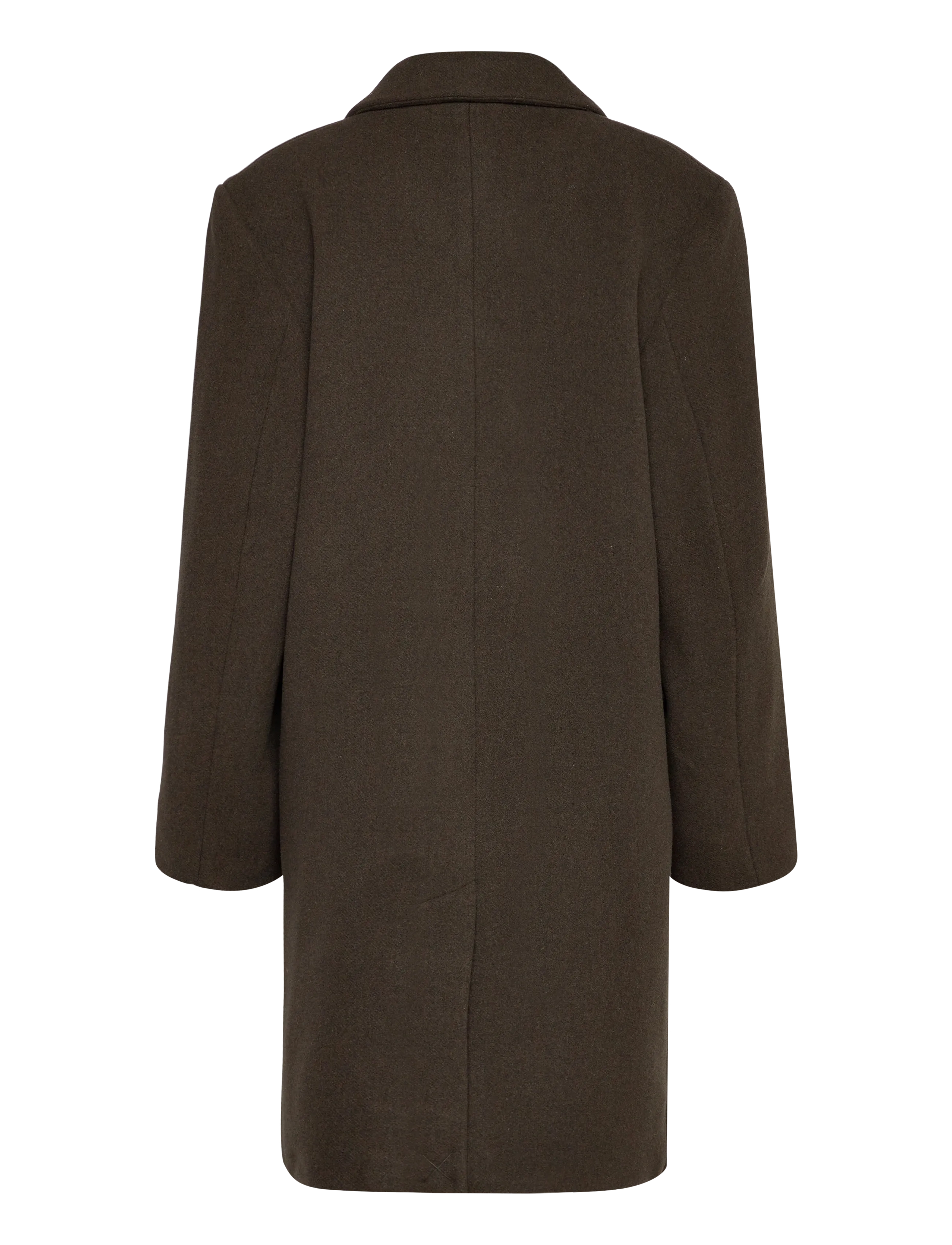 Oversized Knee-Length Wool-Blend Coat 2