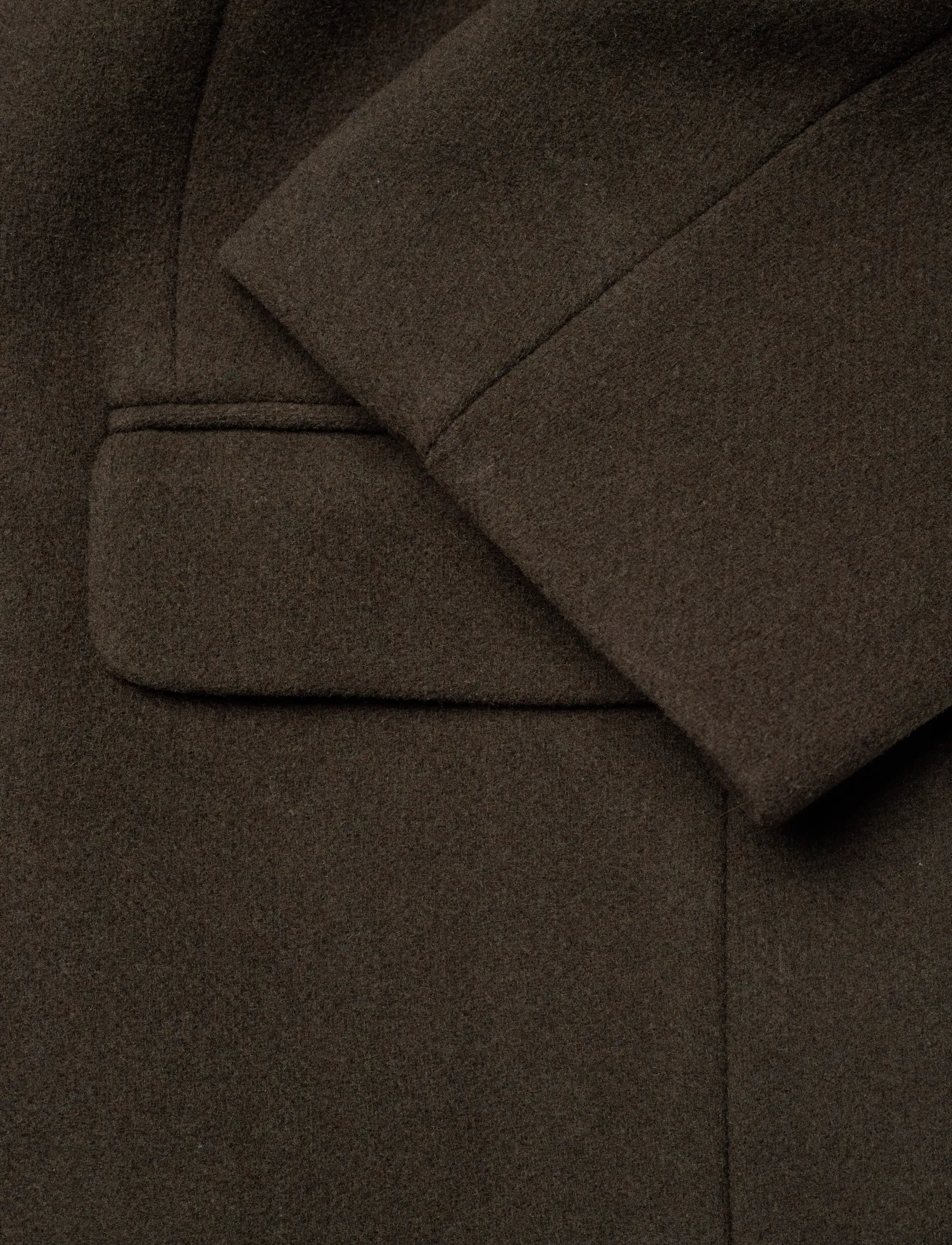 Weekday - Oversized Knee-Length Wool-Blend Coat - talvejoped - khaki green - 3