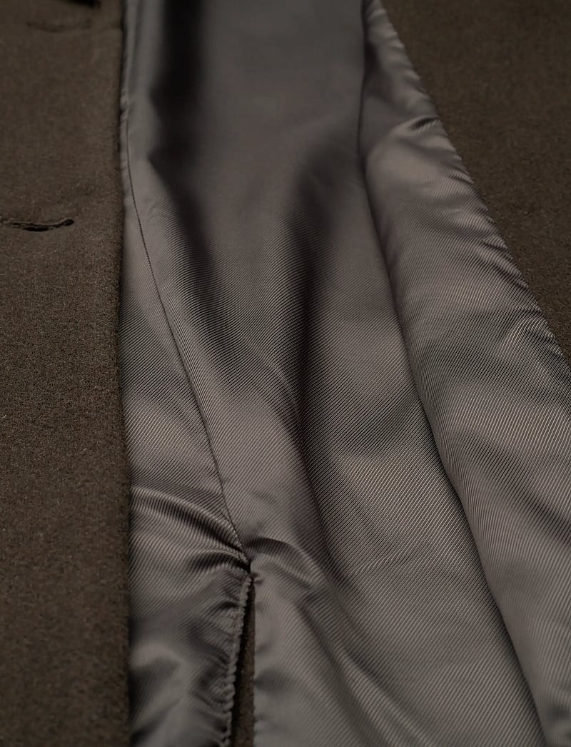 Weekday - Oversized Knee-Length Wool-Blend Coat - ullkappor - khaki green - 4