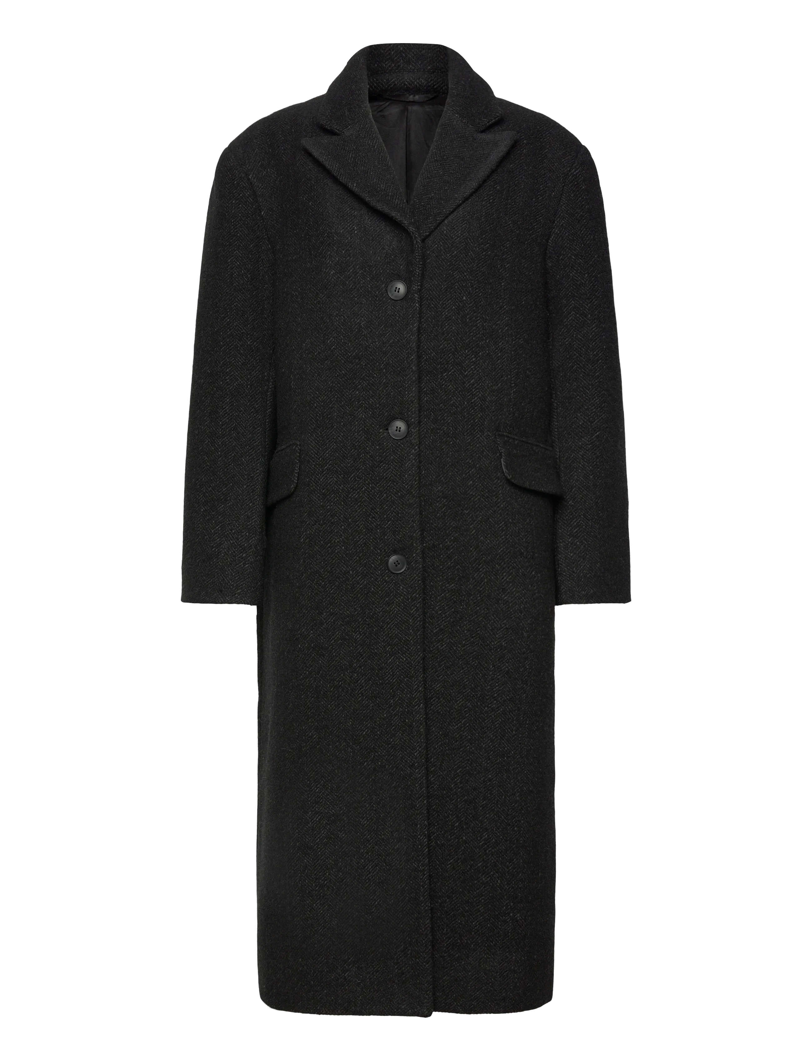 Weekday Oversized Wool Blend Coat, L, Coats, Schwarz - Frauen
