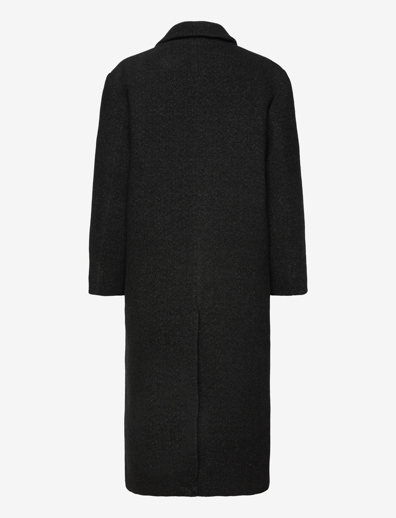 Weekday - Oversized Wool Blend Coat - winterjacken - black herringbone - 1