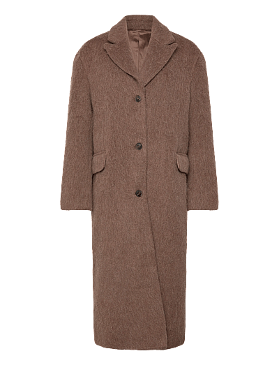Oversized Wool Blend Coat - Uldfrakker