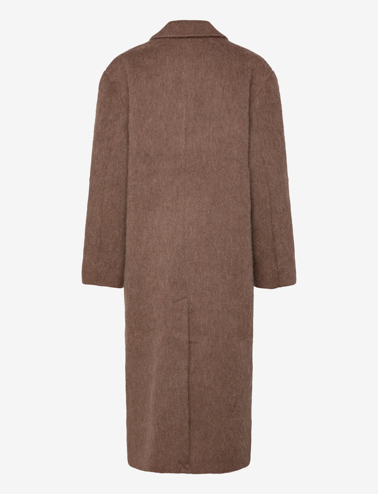 Weekday - Oversized Wool Blend Coat - ullkappor - brown - 1