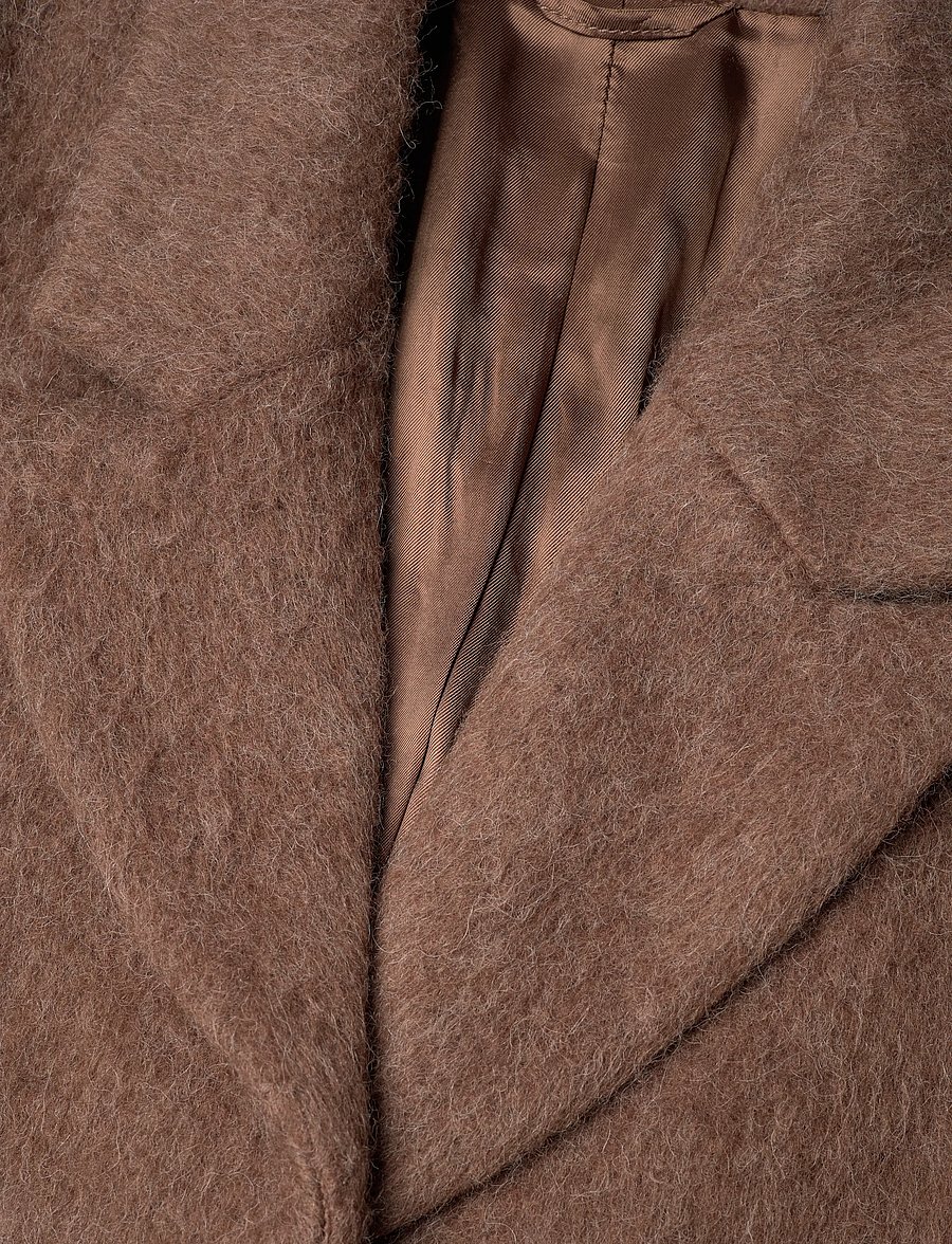 Weekday - Oversized Wool Blend Coat - winterjacken - brown - 2