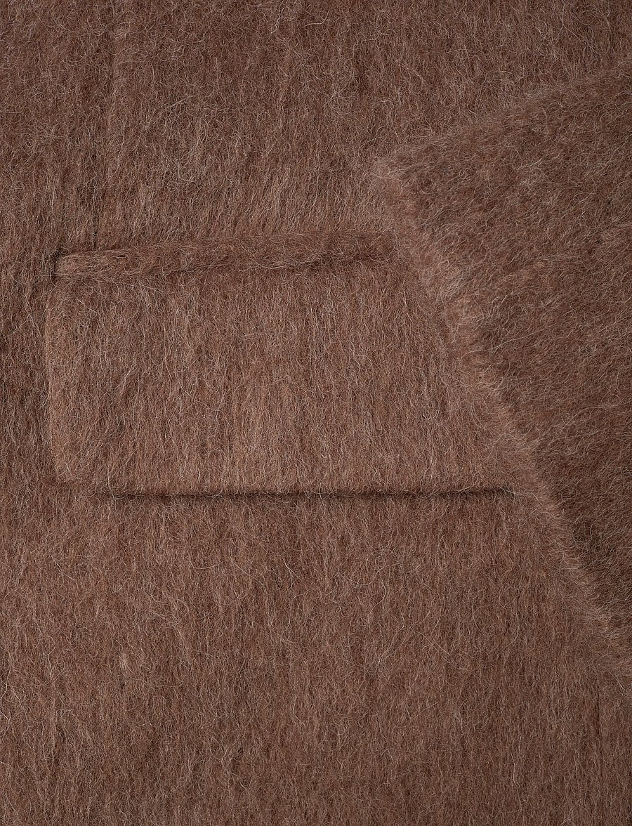 Weekday - Oversized Wool Blend Coat - winterjacken - brown - 3