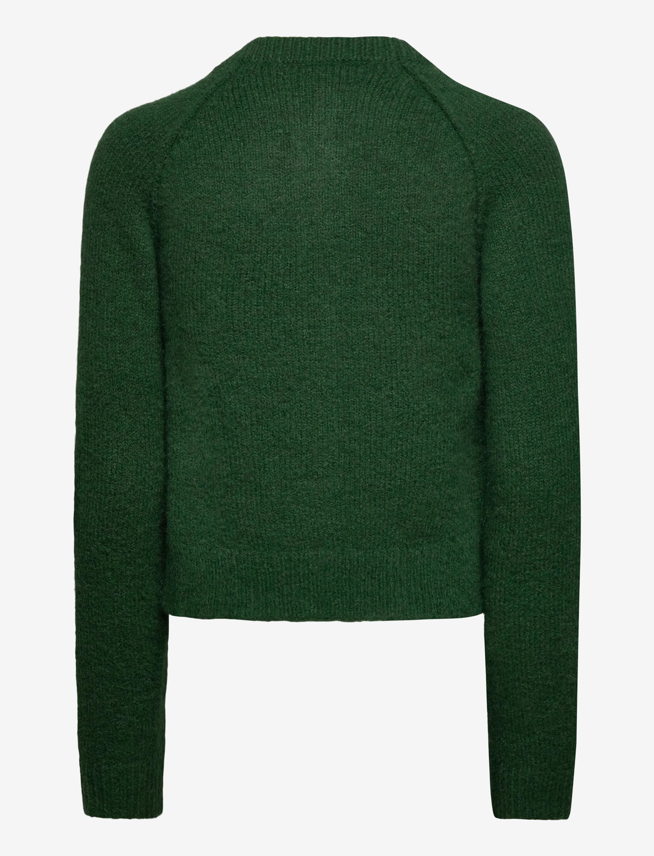 Weekday - Soft Slim Fit Buttoned Cardigan - gilets - dark green melange - 1