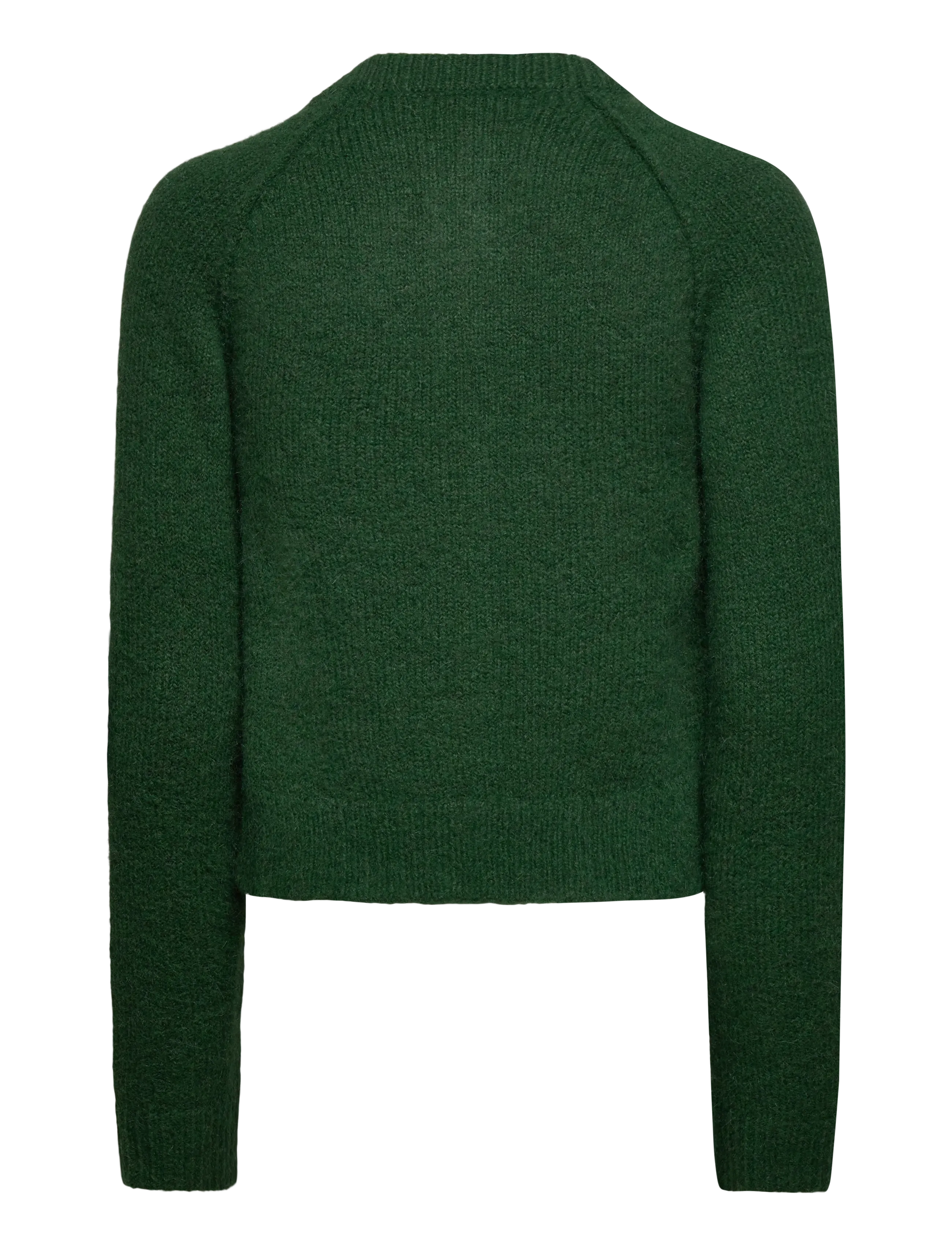 Weekday - Soft Slim Fit Buttoned Cardigan - cardigans - dark green melange - 1