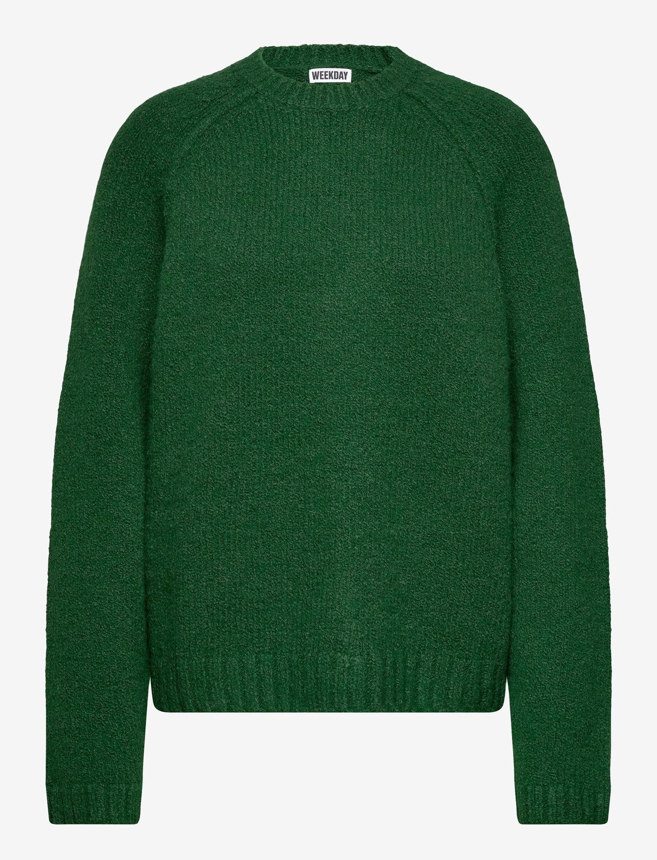 Weekday - Relaxed Knitted Sweater - sviitrid - green dark - 0