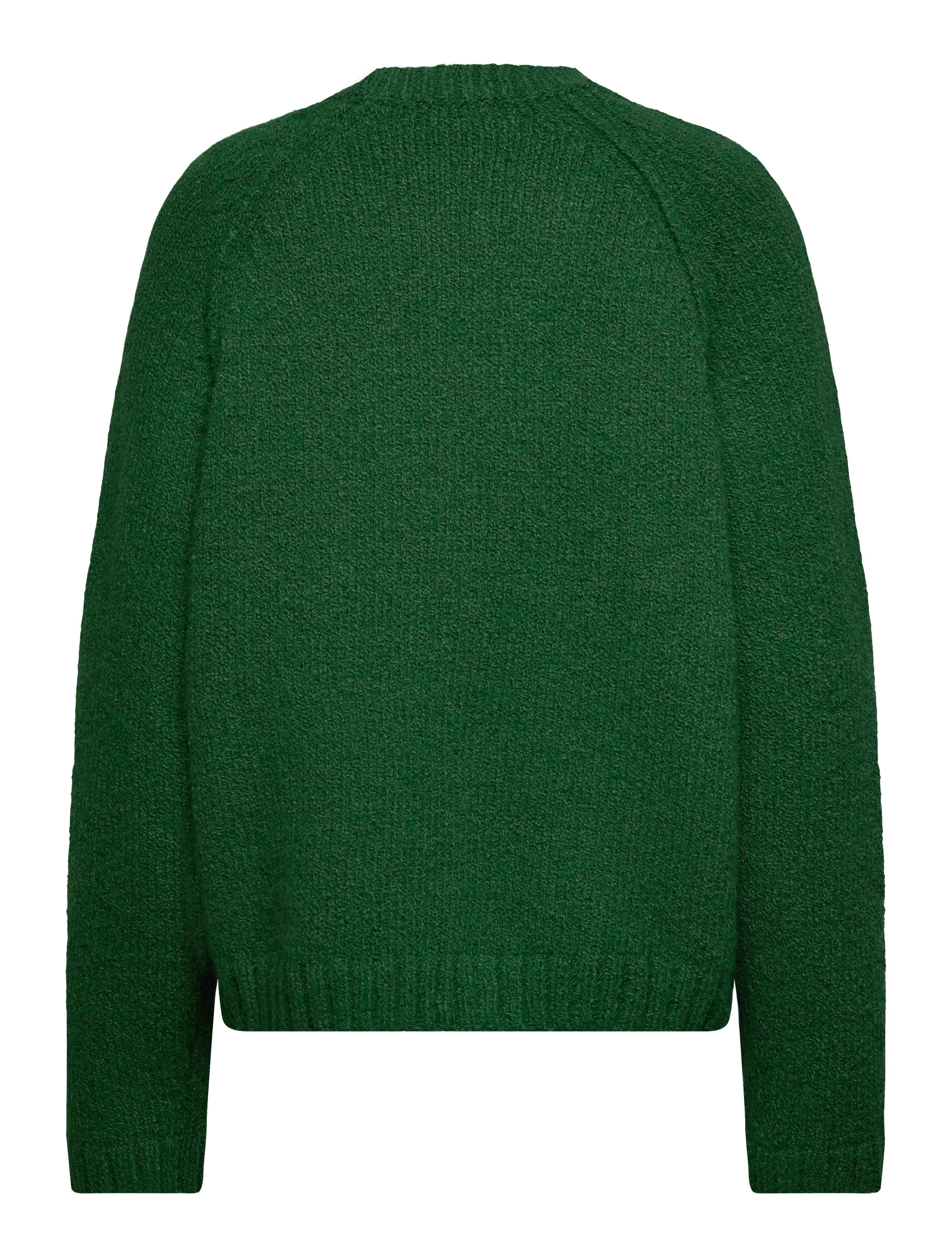 Weekday - Relaxed Knitted Sweater - pullover - green dark - 1