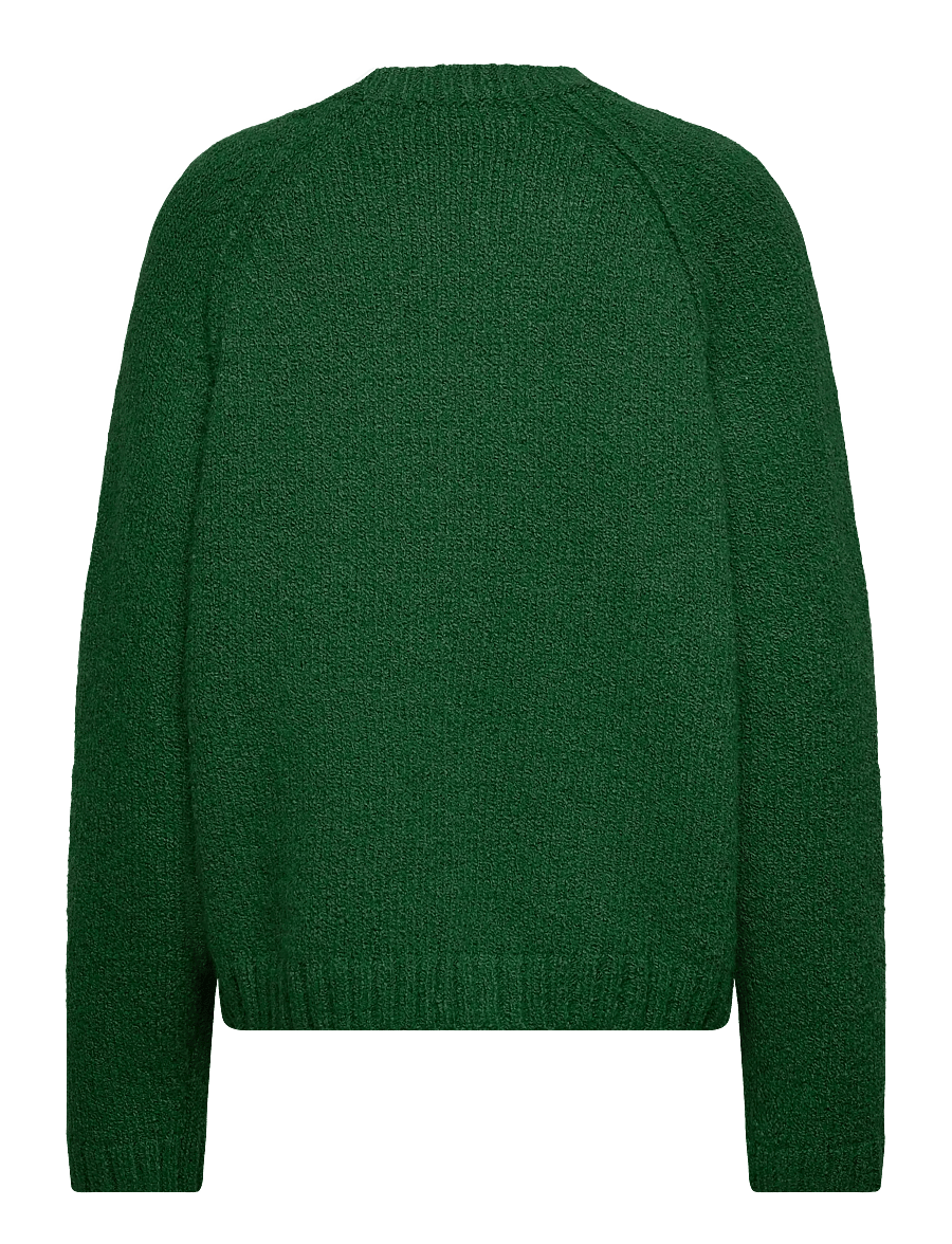 Weekday - Relaxed Knitted Sweater - pullover - green dark - 1