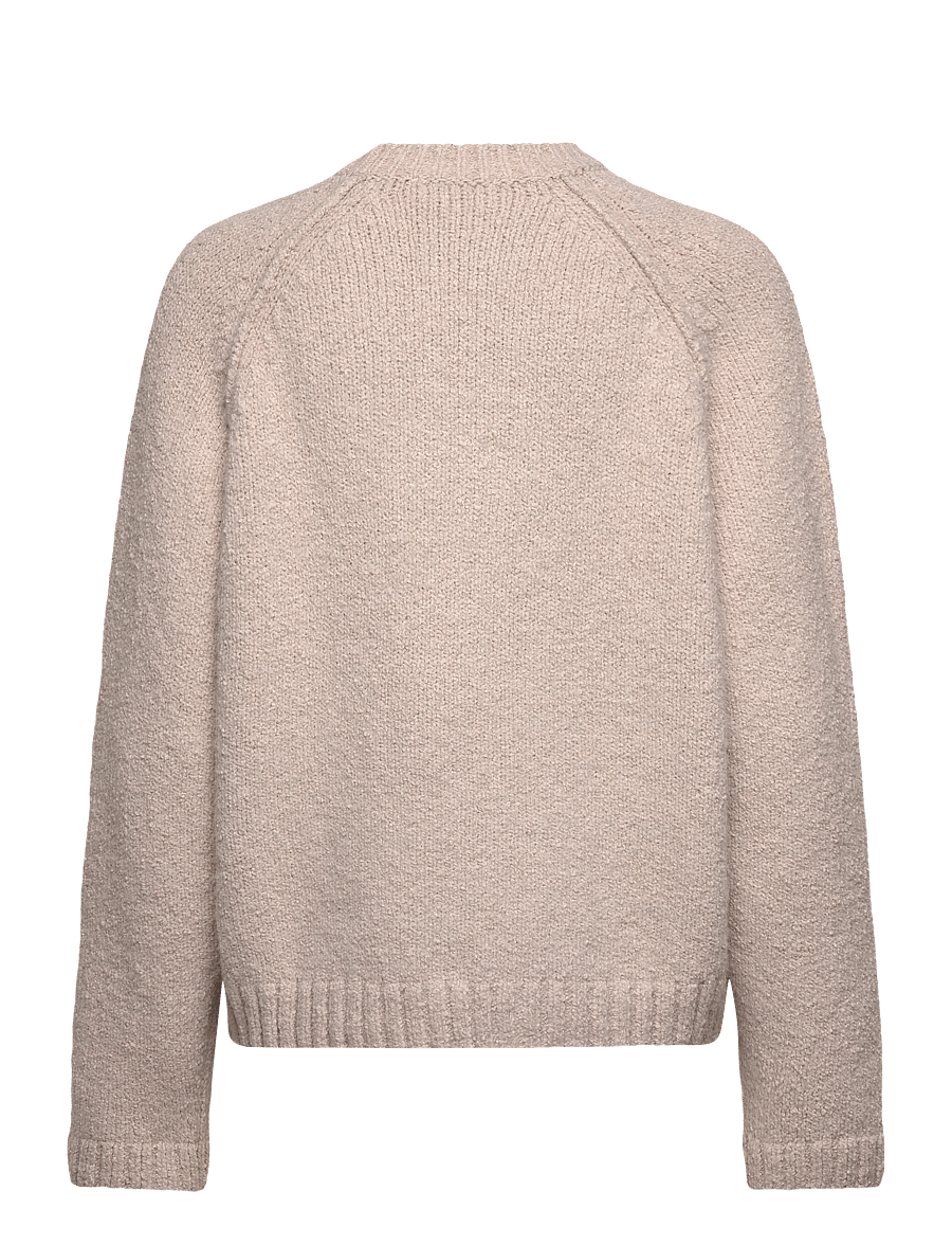 Weekday - Relaxed Knitted Sweater - striktrøjer - light mole - 1