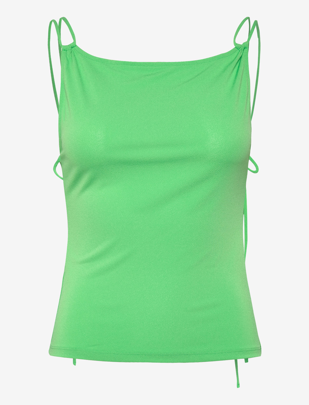 Weekday - Strappy Boatneck Top - tanktops - bright green - 0