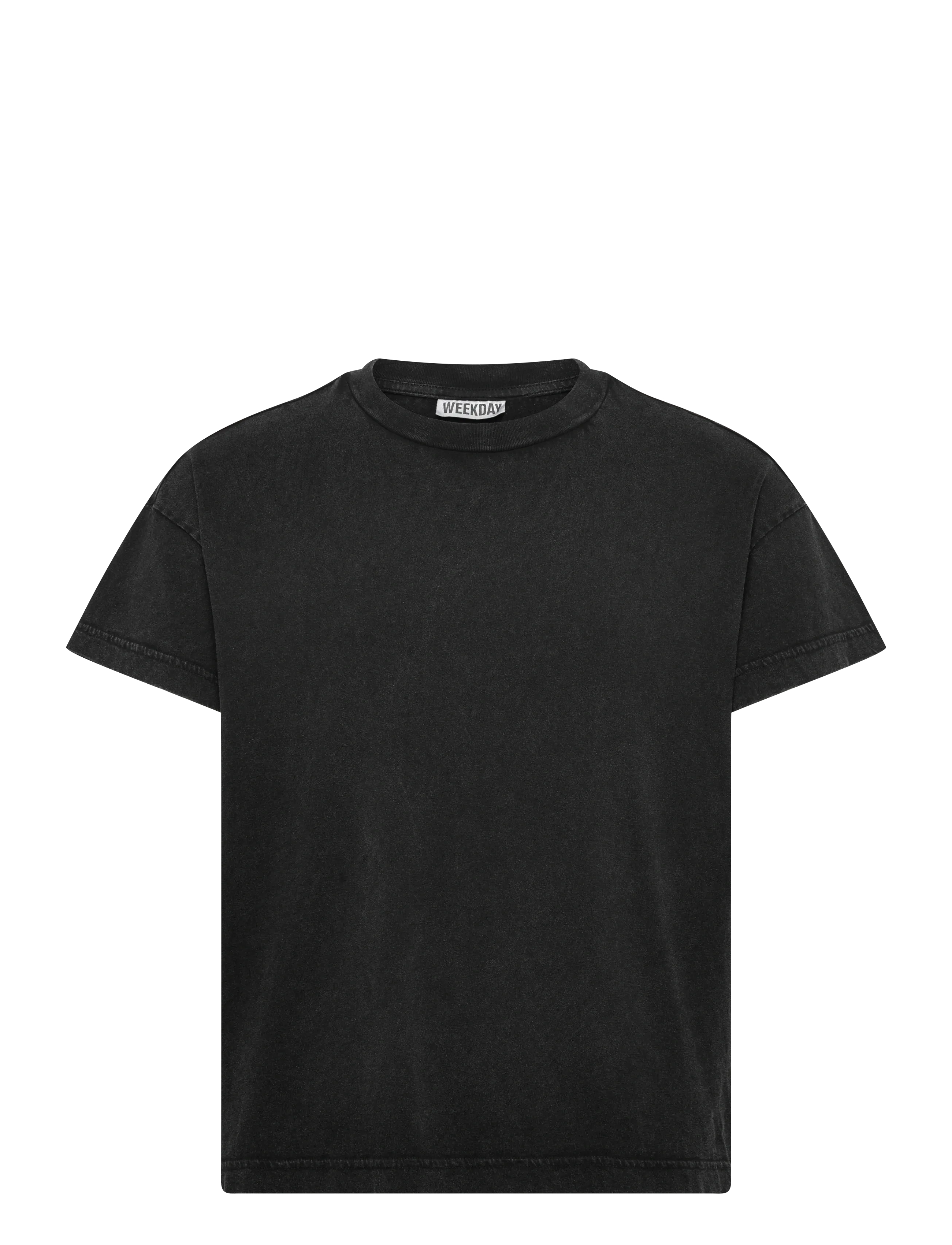 Weekday Cap-Sleeved Boxy Cotton T-shirt - Kollektionen - BLACK / black