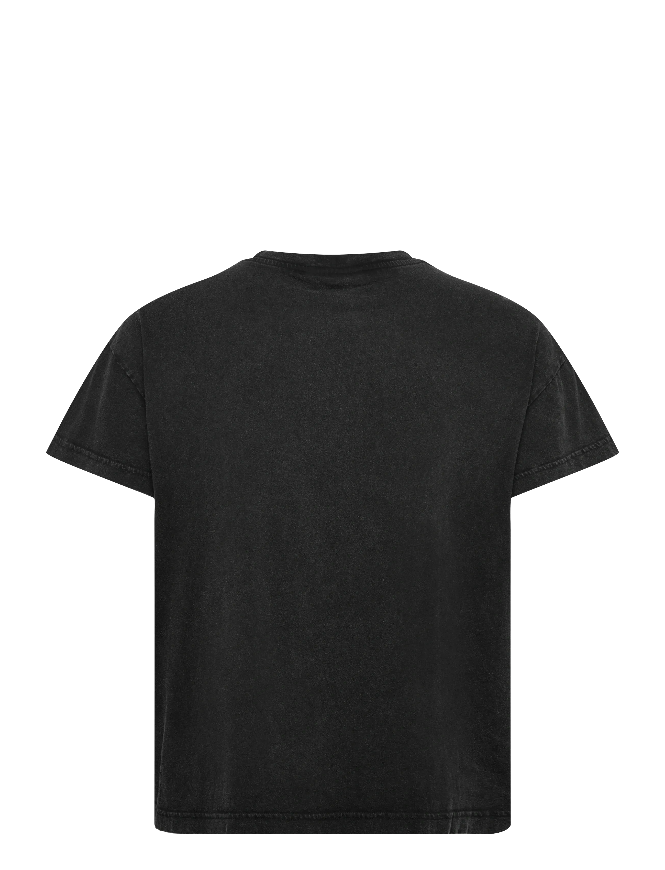 Weekday - Cap-Sleeved Boxy Cotton T-shirt - kortærmede t-shirts - black - 1