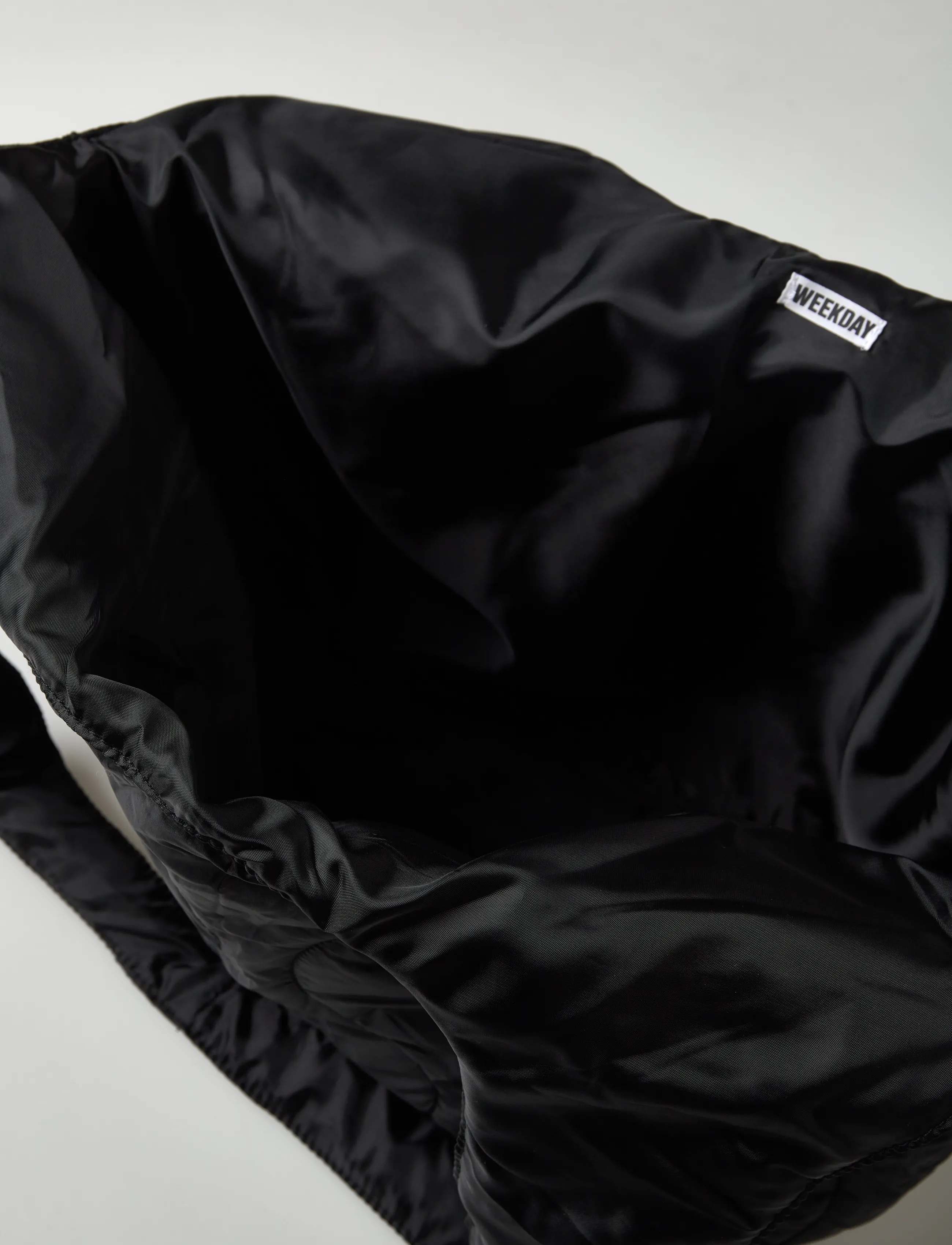 Weekday - Padded Nylon Tote Bag - tote bags - black dark - 4