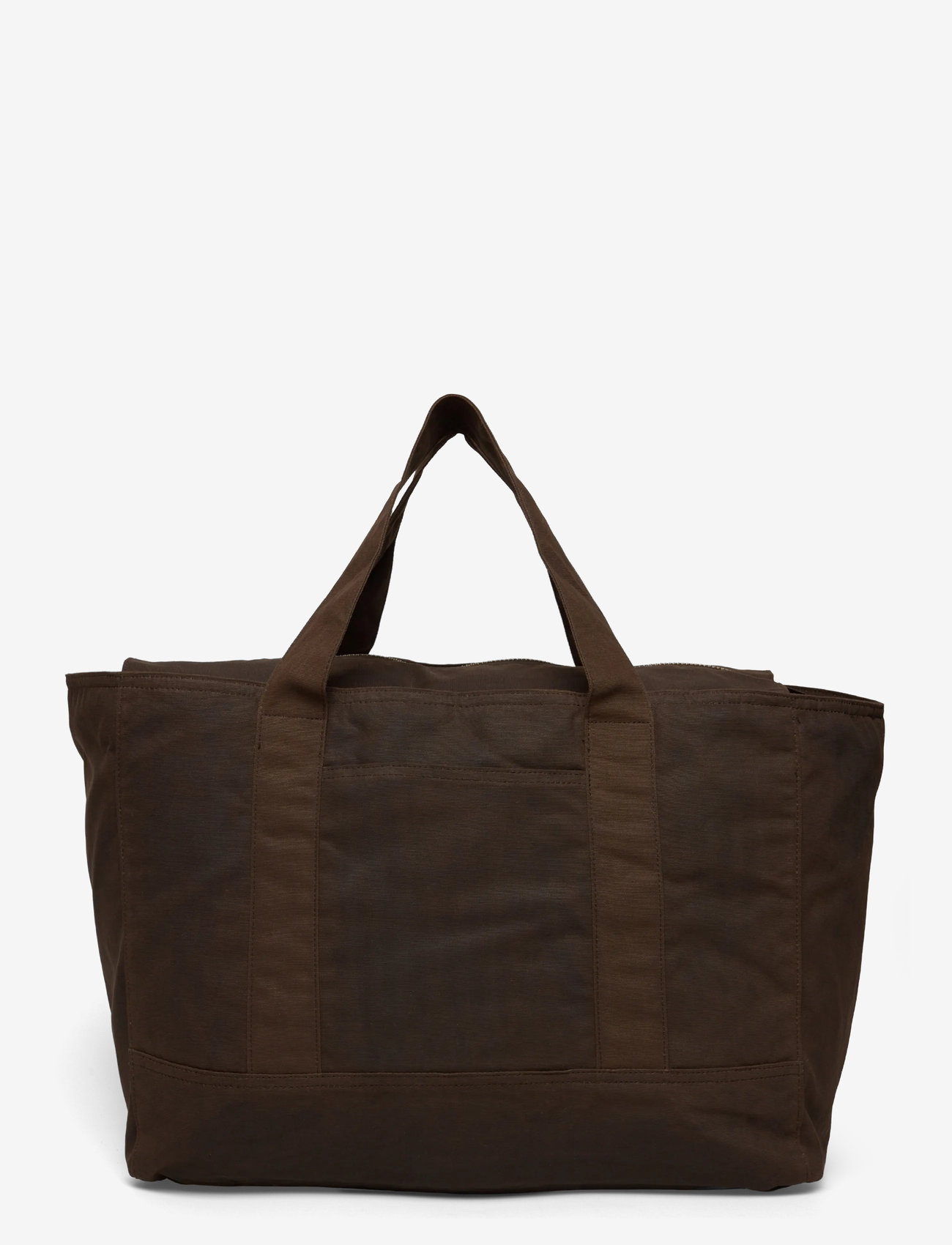 Weekday - Large Waxed Canvas bag - dark brown - 0