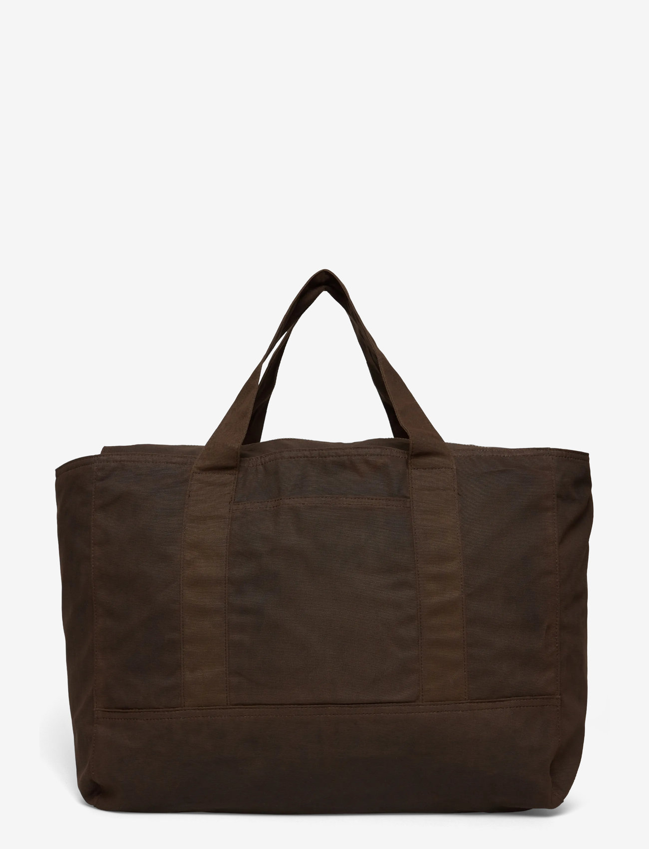 Weekday - Large Waxed Canvas bag - dark brown - 1