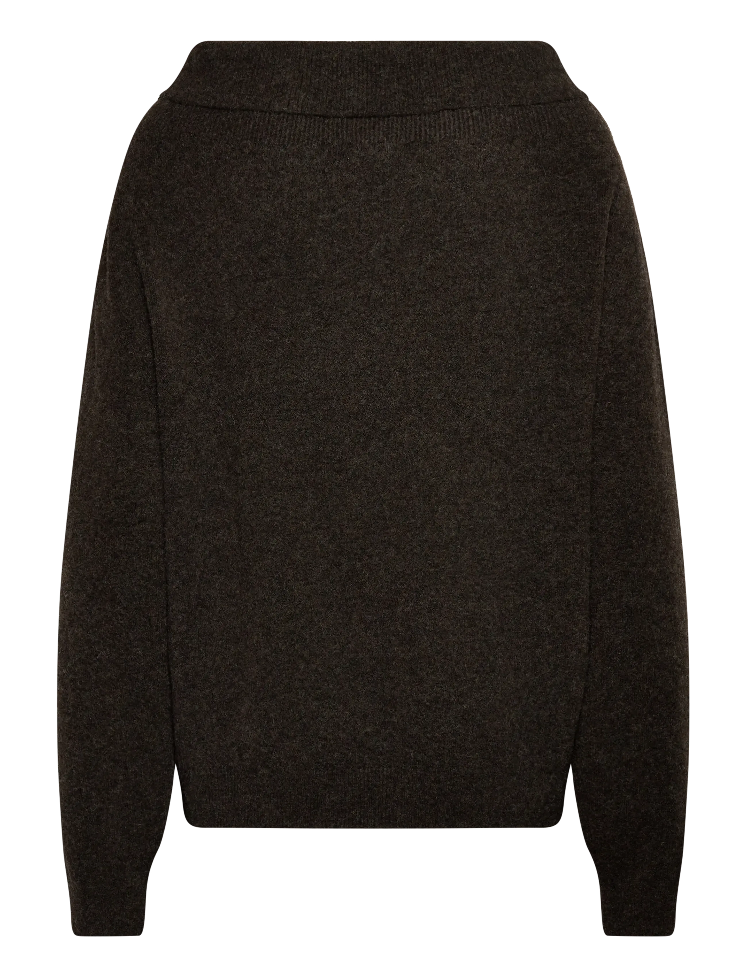 Weekday - Off Shoulder Sweater - pullover - dark brown - 1