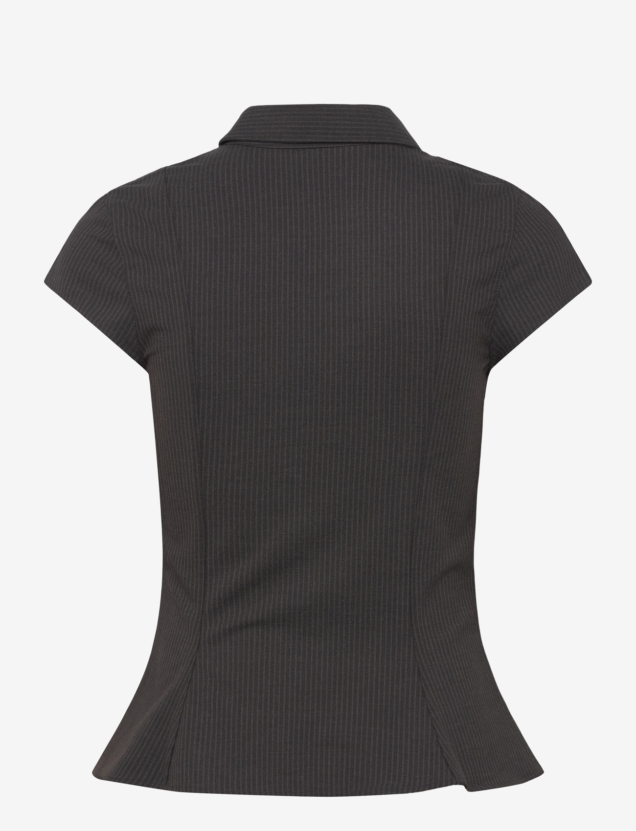 Weekday - Shirt Top - short-sleeved shirts - grey melange dark - 1