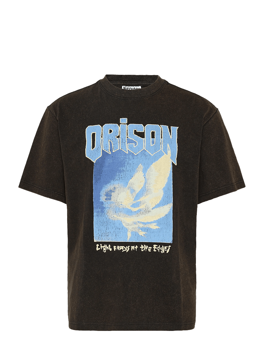 Weekday - Relaxed Graphic Printed T-shirt - kurzärmelige t-shirts - black "orison birds" - 0