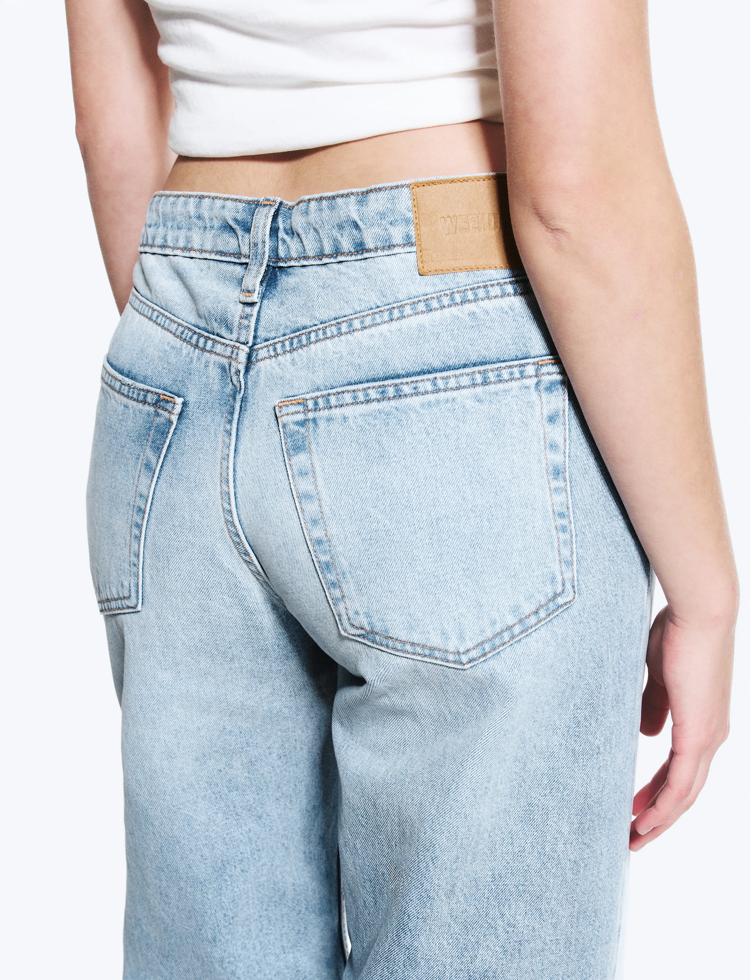 Weekday - Paz Mid Rise Wide Jeans - wide leg jeans - trot blue - 4