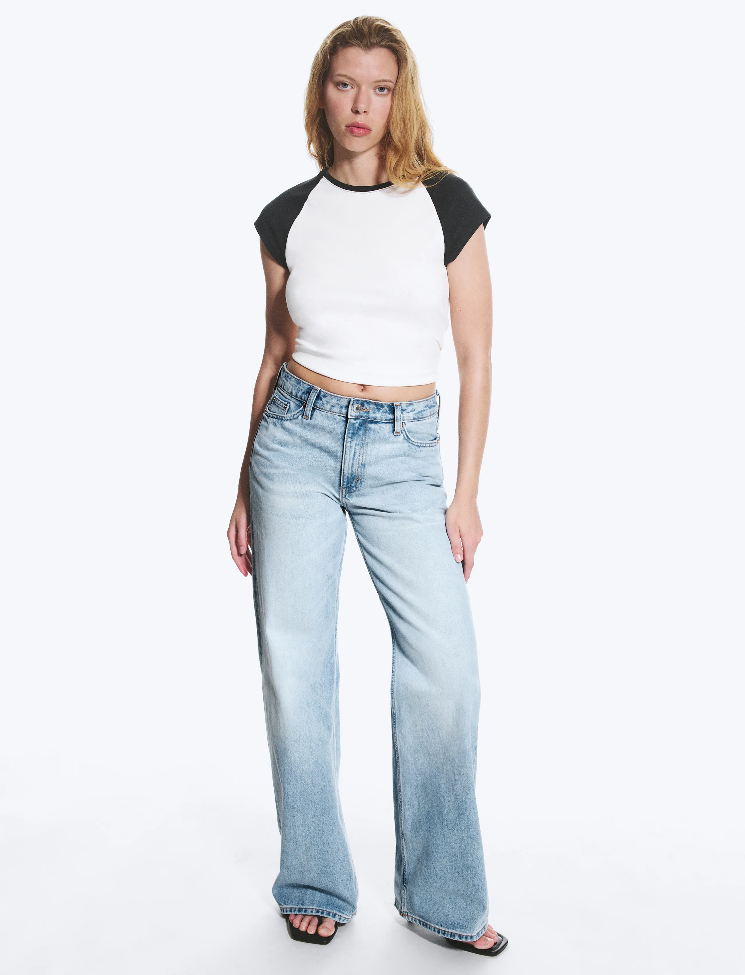 Weekday - Paz Mid Rise Wide Jeans - wide leg jeans - trot blue - 5