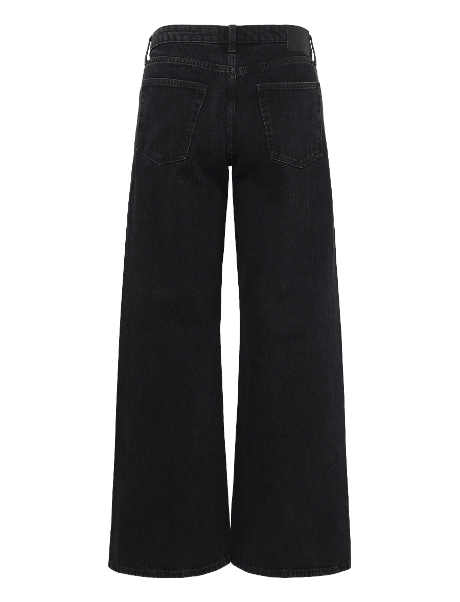 Weekday - Paz Mid Rise Wide Jeans - brede jeans - tuned black - 1