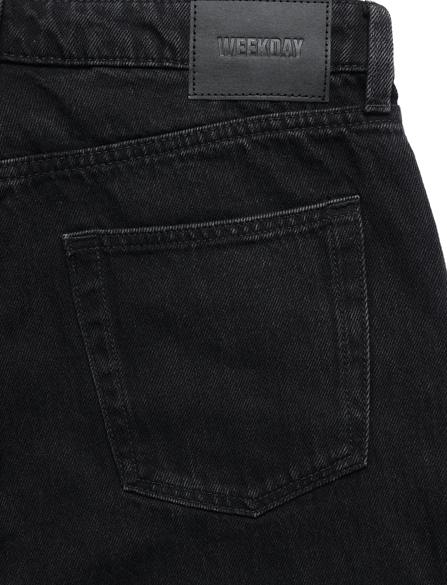 Weekday - Paz Mid Rise Wide Jeans - brede jeans - tuned black - 2