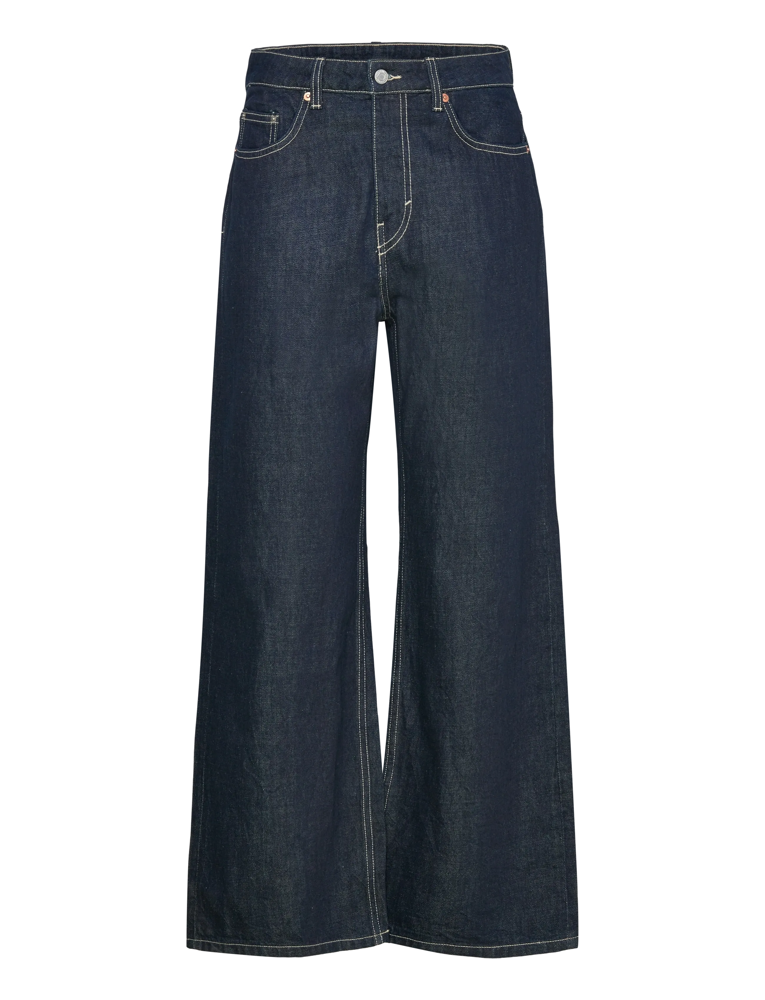 Weekday Missy Low Rise Loose Straight Jeans - Naujienos - BLUE RINSE / navy