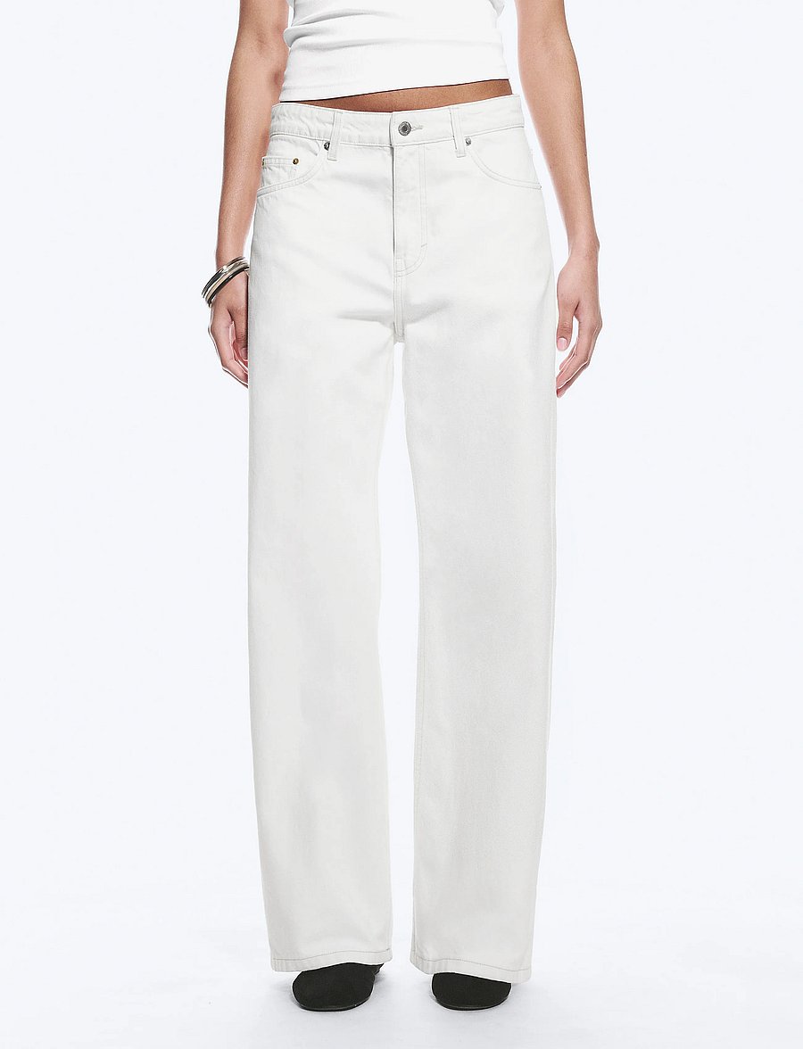 Weekday - Missy Low Rise Loose Straight Jeans - brede jeans - dirty white - 3