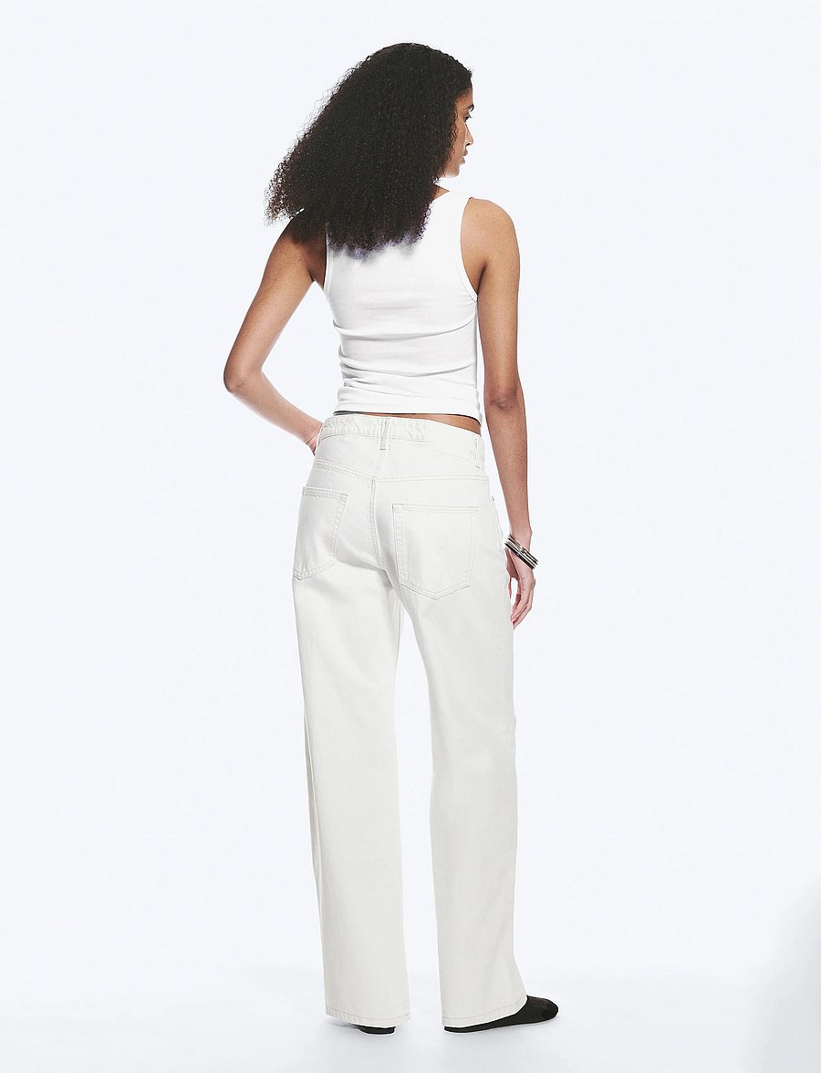 Weekday - Missy Low Rise Loose Straight Jeans - brede jeans - dirty white - 5