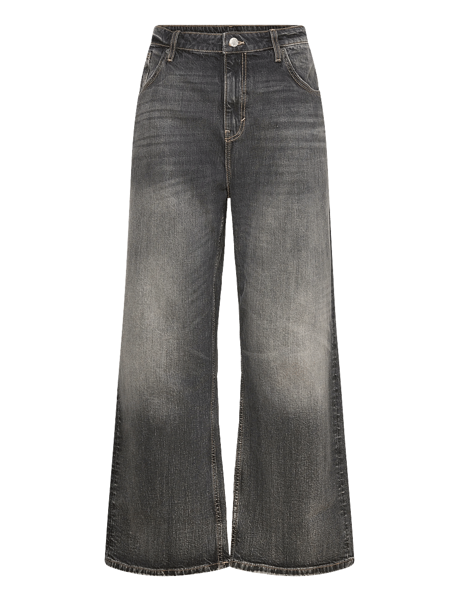 Weekday - Missy Low Rise Loose Straight Leg Jeans - brede jeans - dusky black - 0