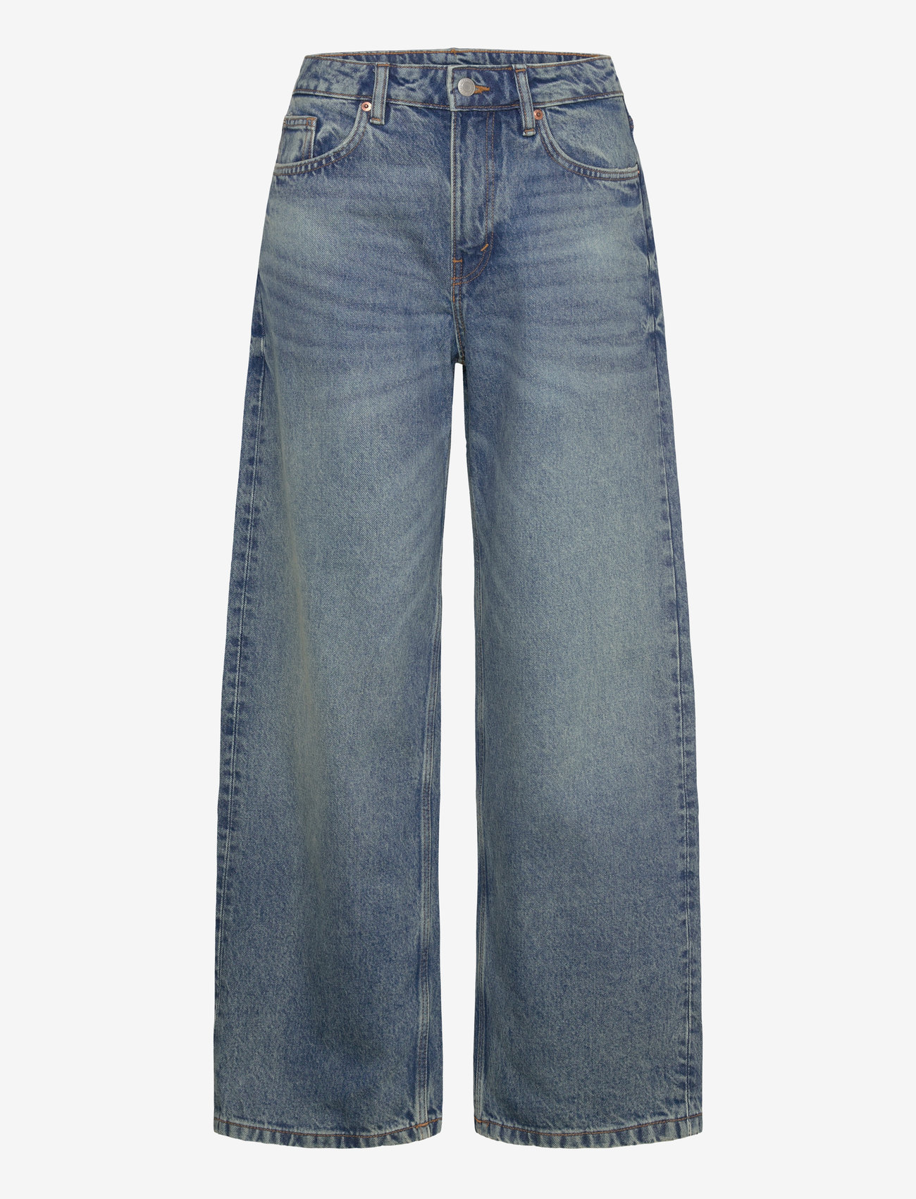 Weekday - Missy Low Rise Loose Straight Leg Jeans - laia säärega teksad - mountain blue - 0